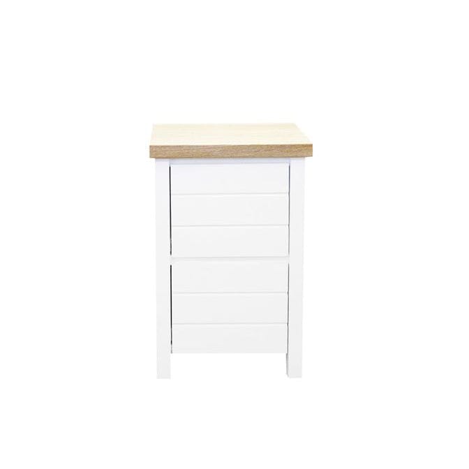 Coast Bedside L450mm - 2 Drawer Bedroom Furniture Beachwood Designs White & Limed Ash