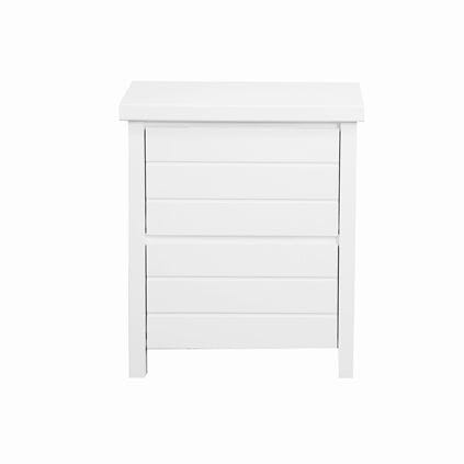 Coast Bedside L600mm - 2 Drawer Bedroom Furniture Beachwood Designs White