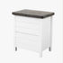 Coast Bedside L600mm - 2 Drawer Bedroom Furniture Beachwood Designs White & Grey Limed 