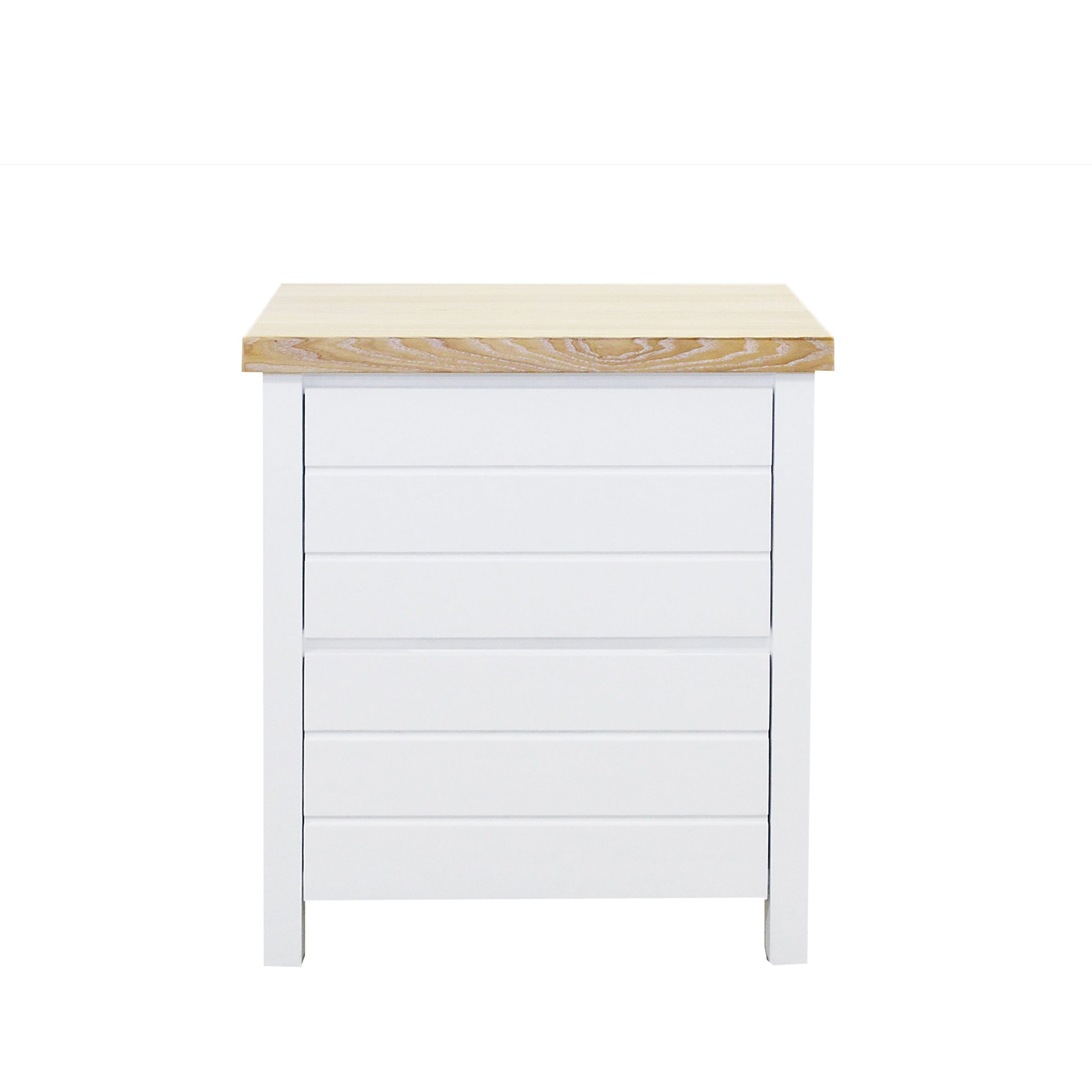 Coast Bedside L600mm - 2 Drawer Bedroom Furniture Beachwood Designs White & Limed Ash