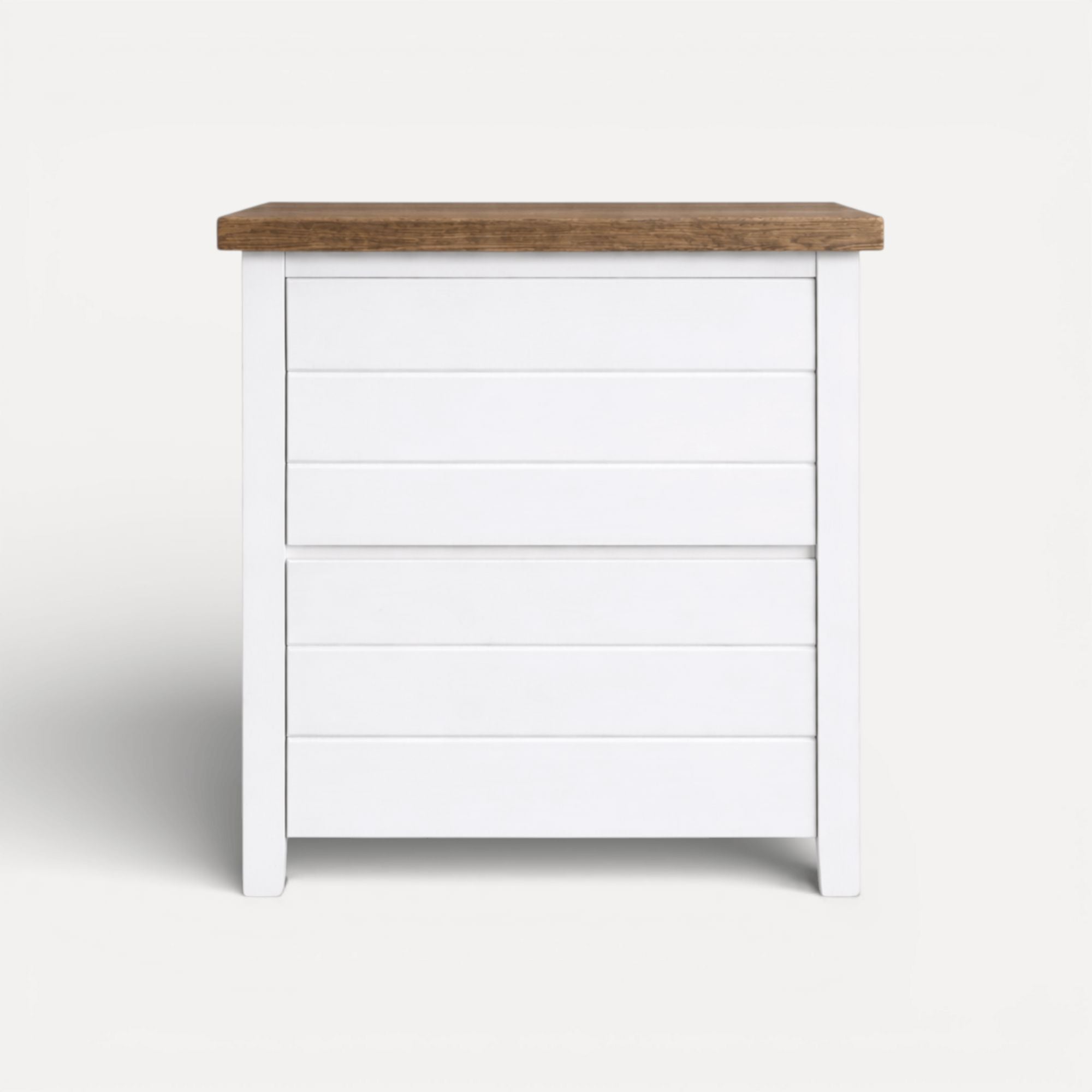 Coast Bedside L600mm - 2 Drawer Bedroom Furniture Beachwood Designs White & Weathered Oak