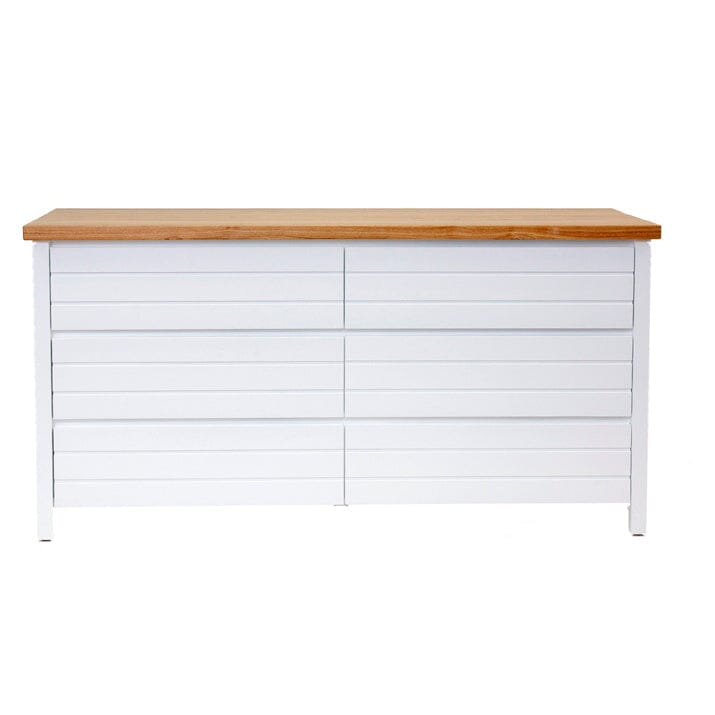 Coast Chest of Drawers L1600mm Bedroom Furniture Beachwood Designs White & Limed Ash