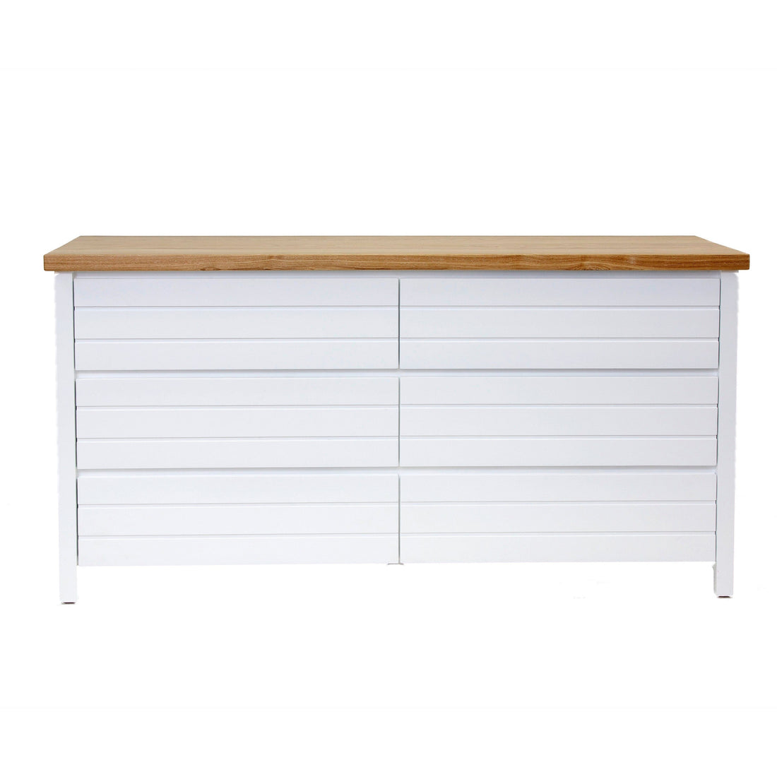 Coast Chest of Drawers L1800mm Bedroom Furniture Beachwood Designs White & Limed Ash