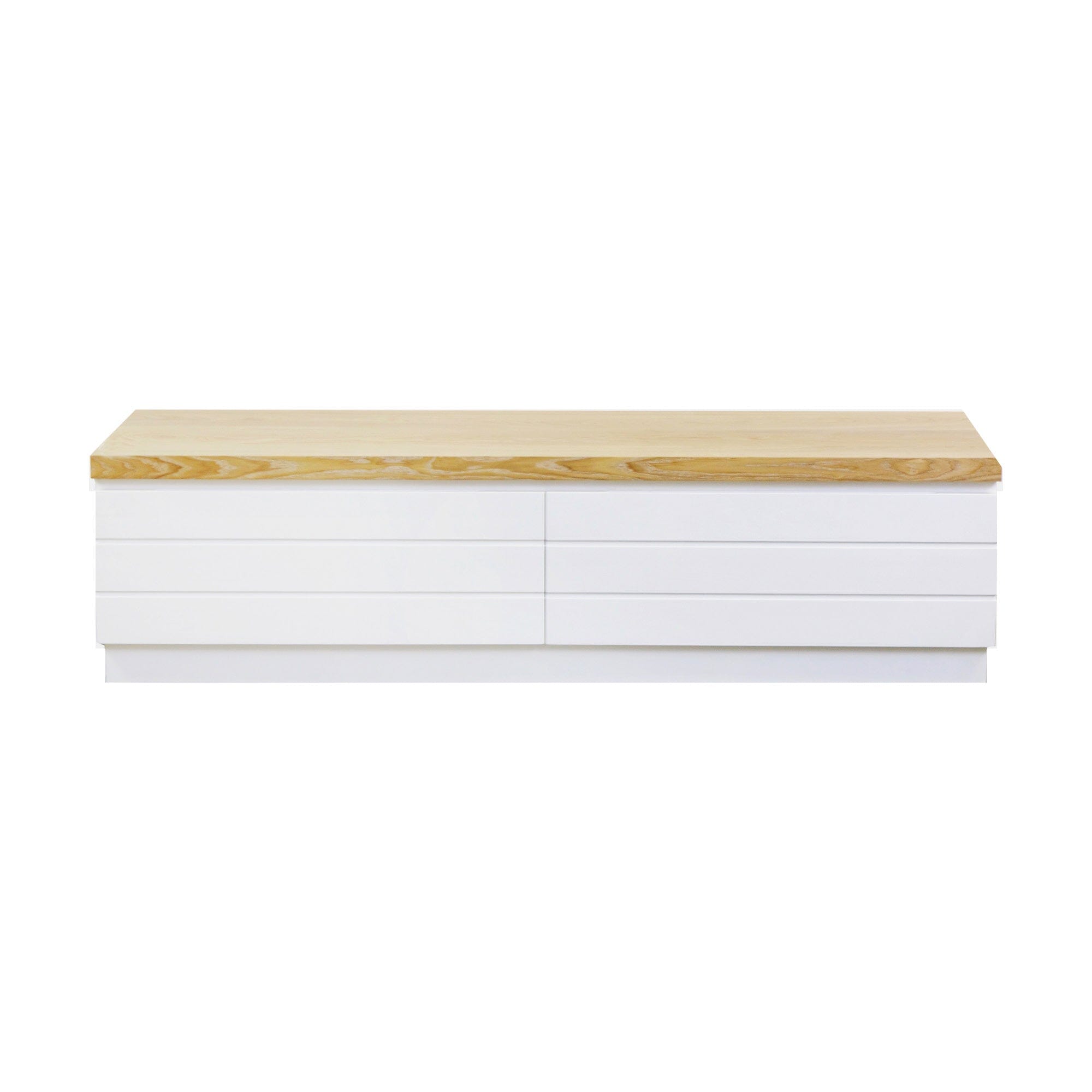 Coast End of Bed Unit - King Bedroom Furniture Beachwood Designs White & Limed Ash