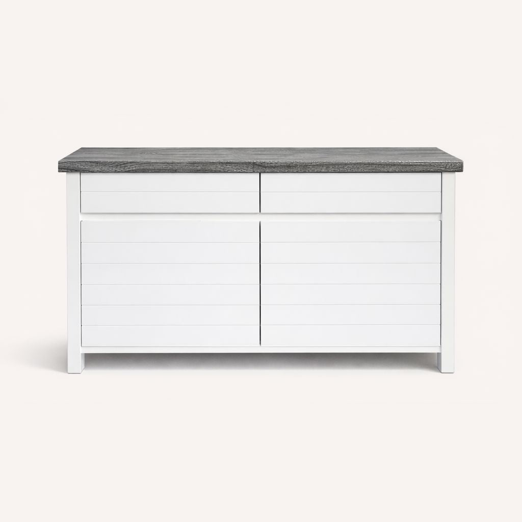 Coast Sideboard L1300mm Living Furniture Beachwood Designs White & Grey Limed