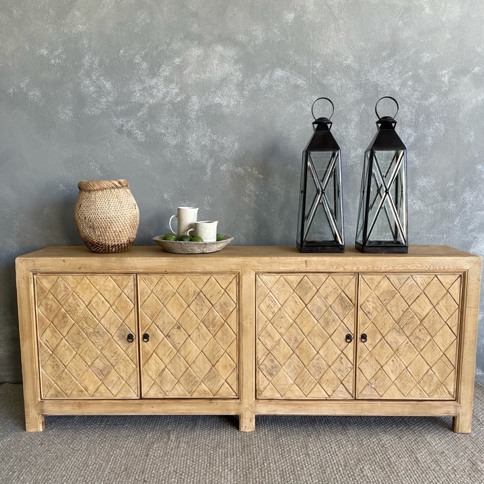 Criss Cross Elm Sideboard L2240mm Living Furniture Beachwood Designs