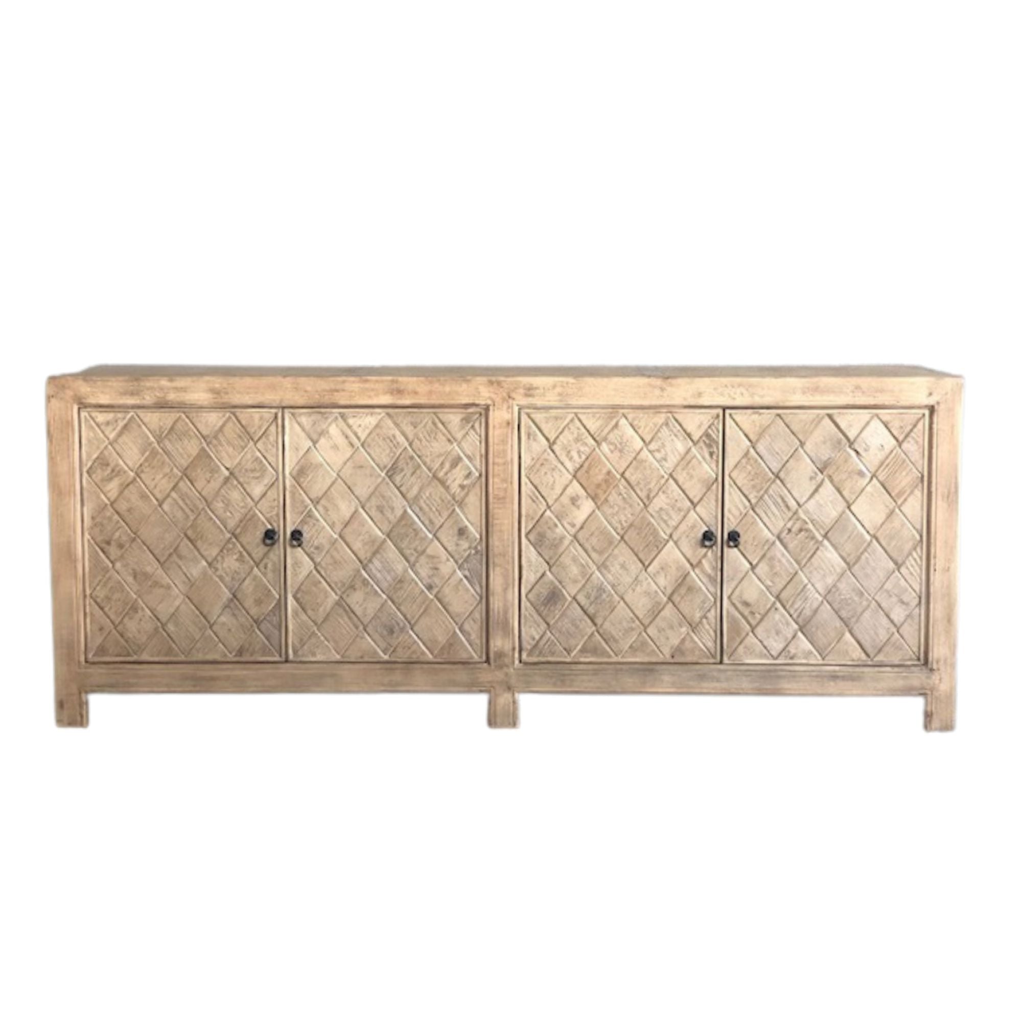 Criss Cross Elm Sideboard L2240mm Living Furniture Beachwood Designs Natural Elm