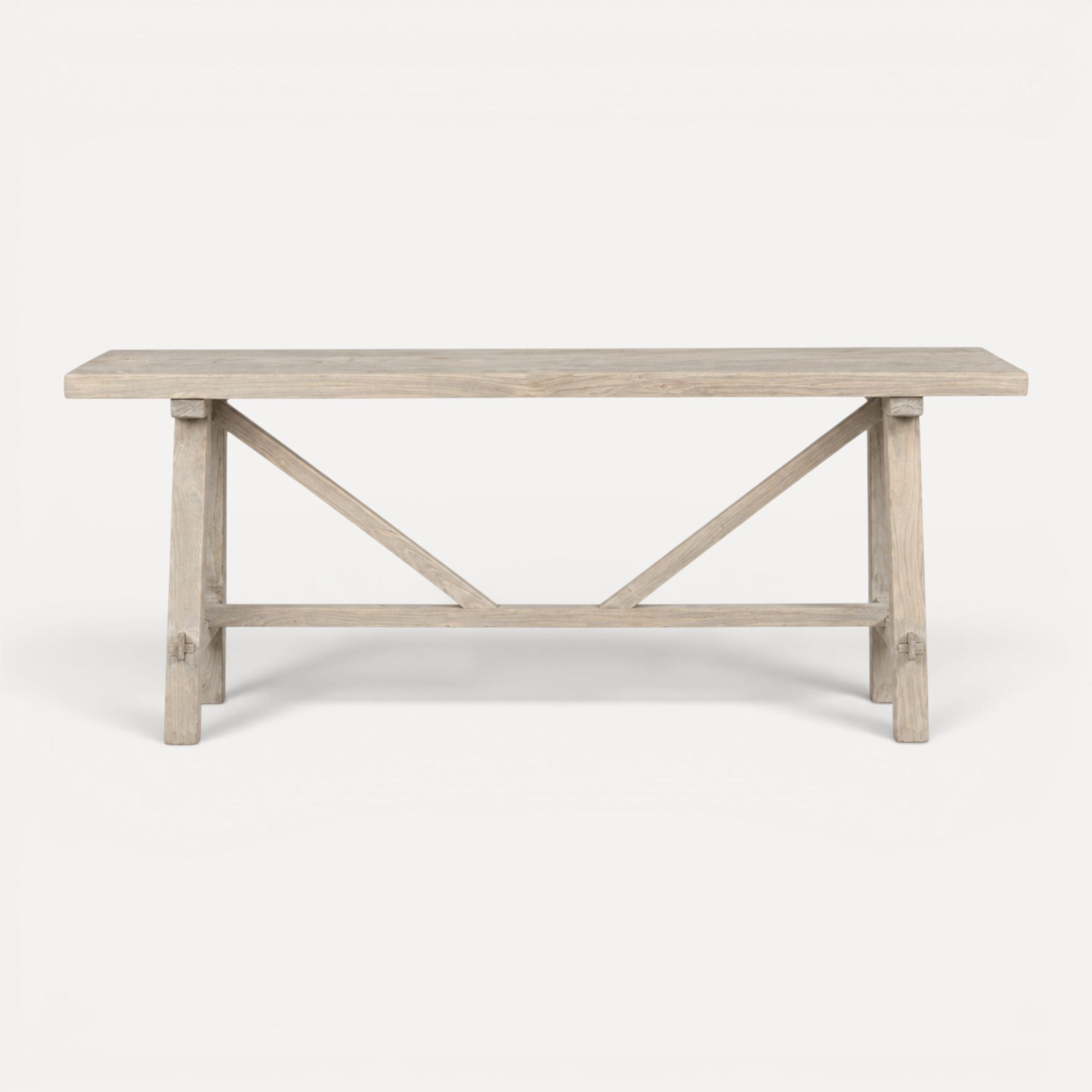 Cross Strut Elm Console L1600mm Living Furniture Beachwood Designs