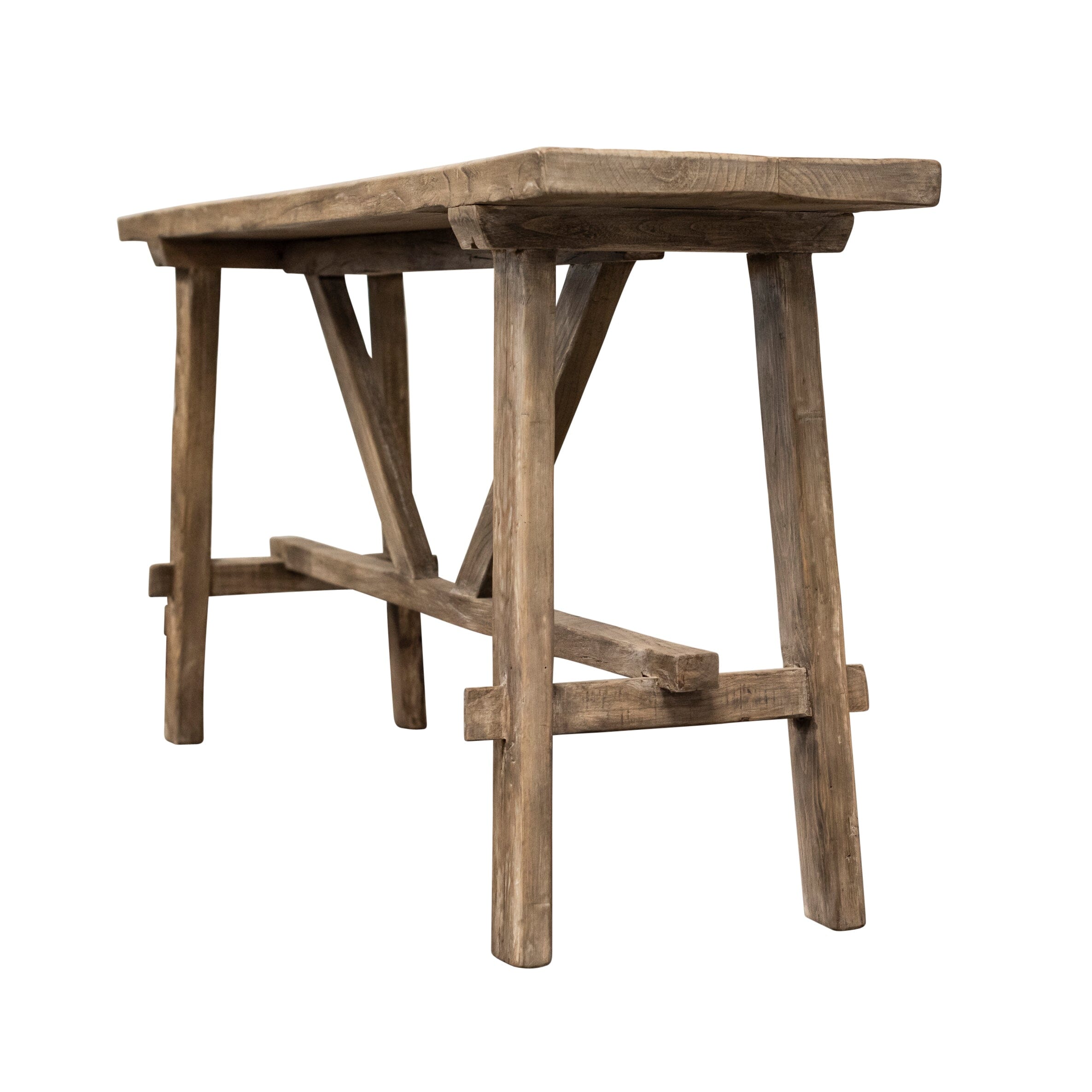 Cross Strut Elm Console L1600mm Living Furniture Beachwood Designs