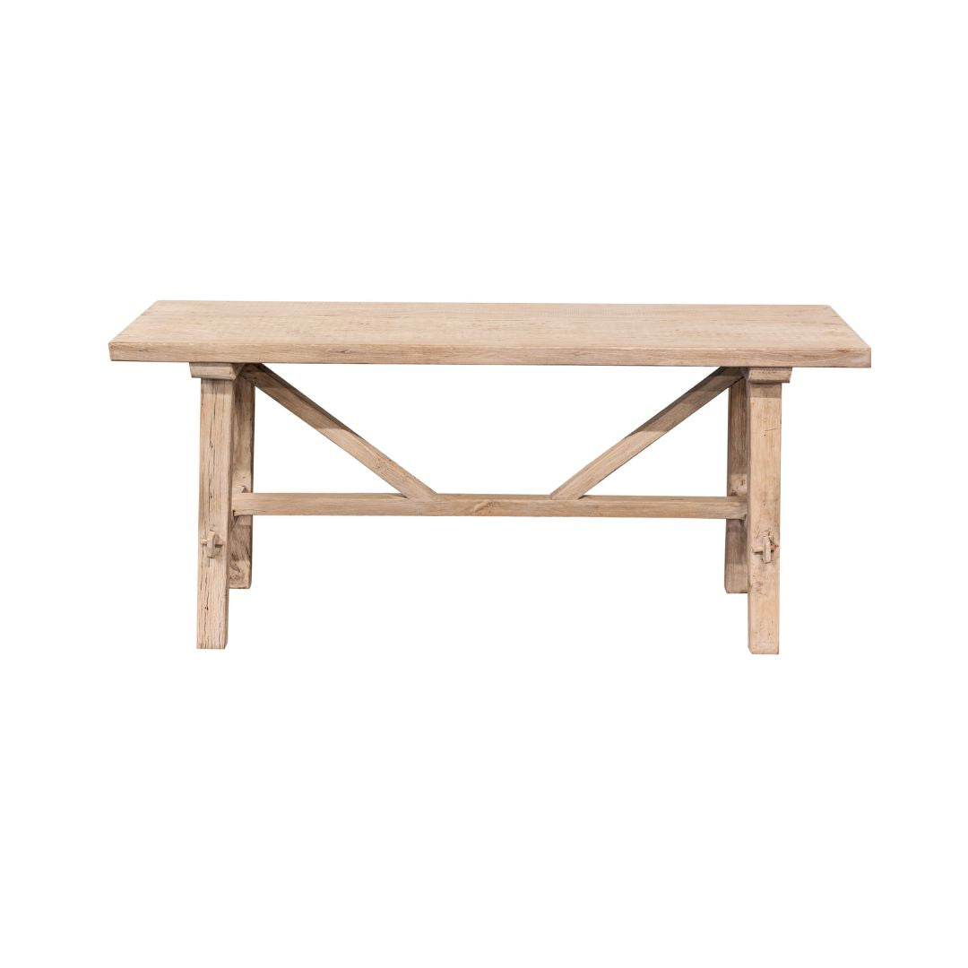 Cross Strut Elm Console L1600mm Living Furniture Beachwood Designs Natural Elm
