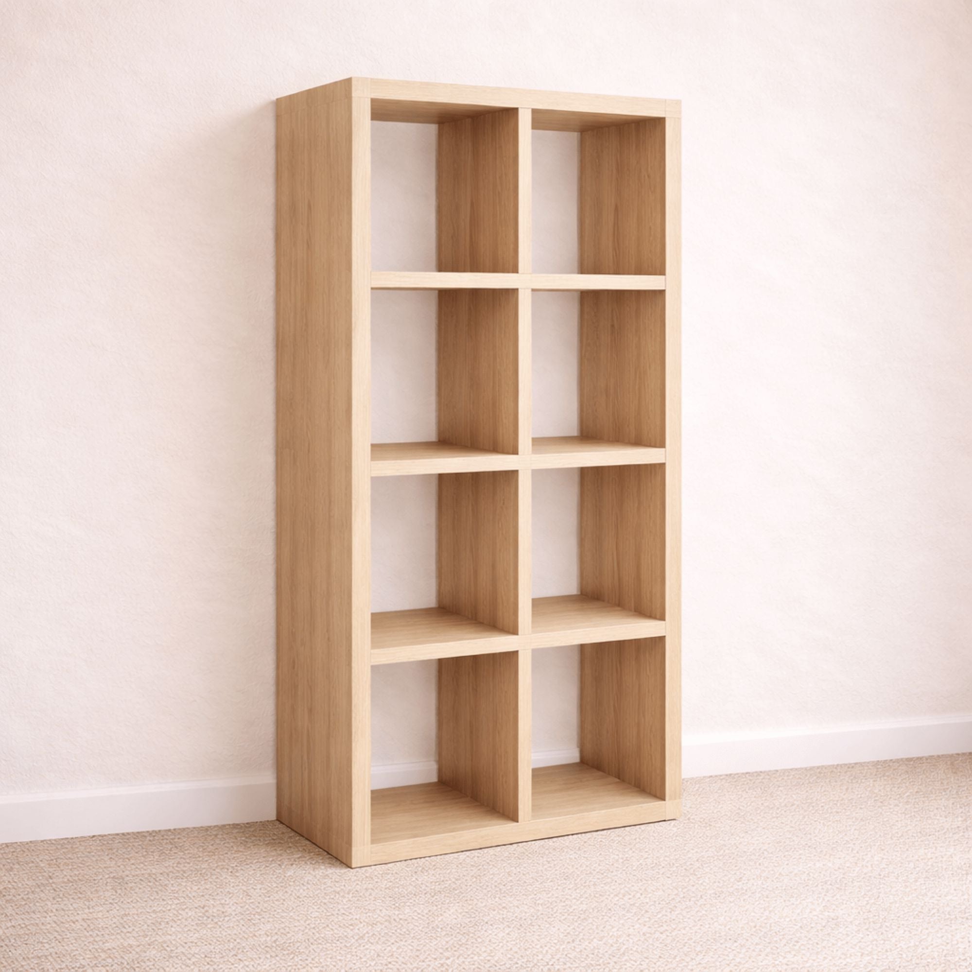 Cube Shelving (4 high x 2 wide) Beachwood Designs Limed Ash