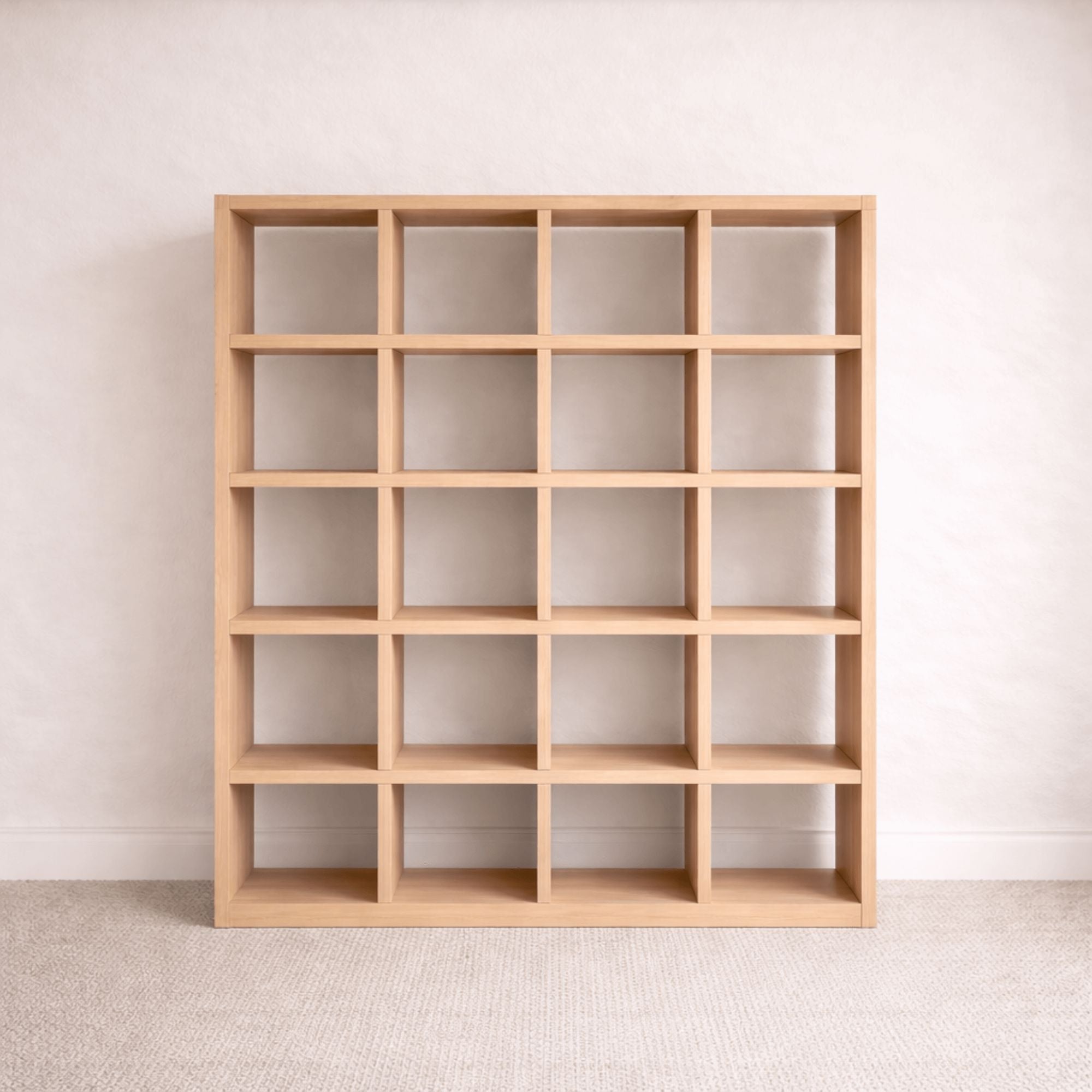 Cube Shelving (5 high x 4 wide) Office & Storage Furniture Beachwood Designs Limed Ash