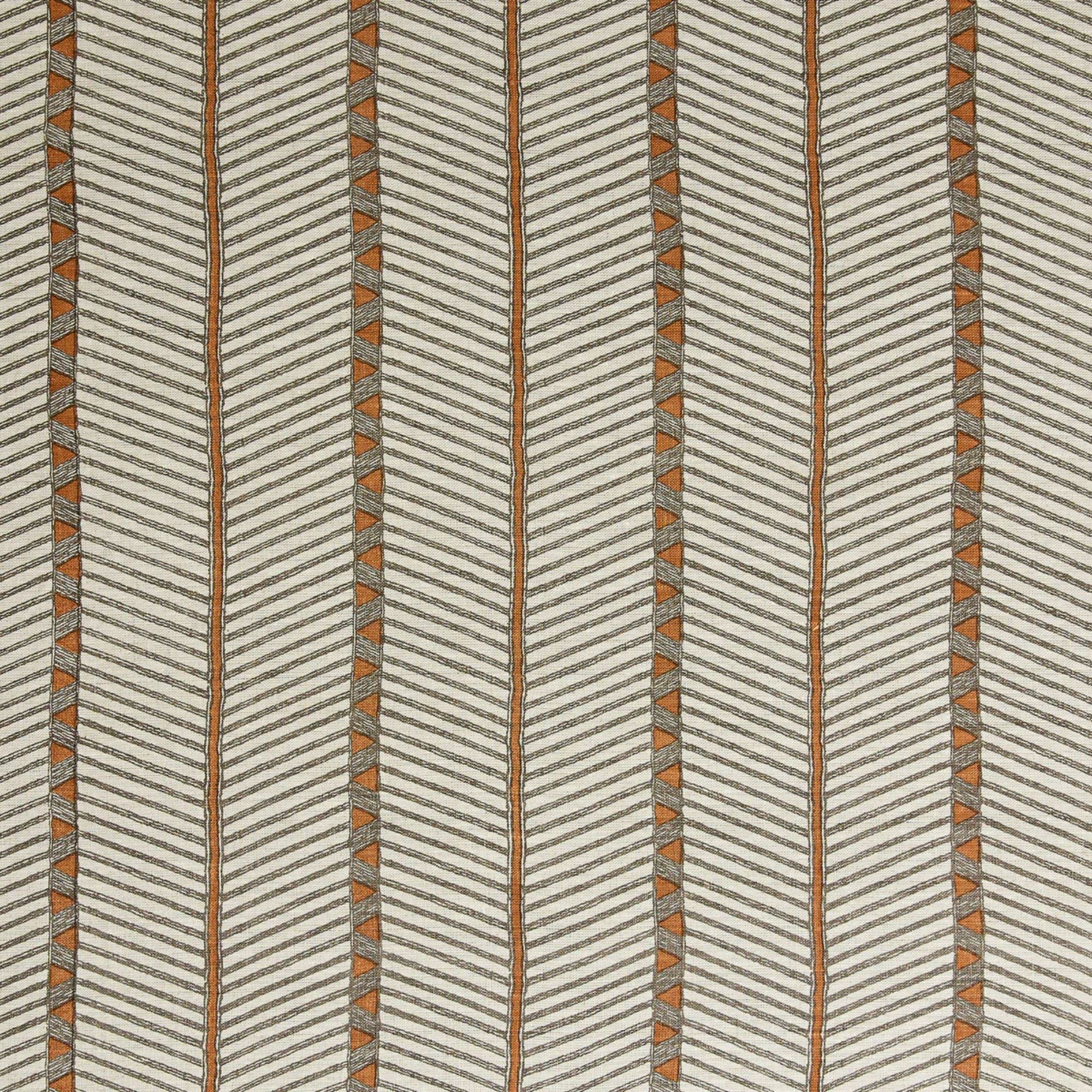 Custom Bedhead - Double Bedroom Furniture Beachwood Designs Upholstered Walter G - Printed Linen Zanzíbar Rust