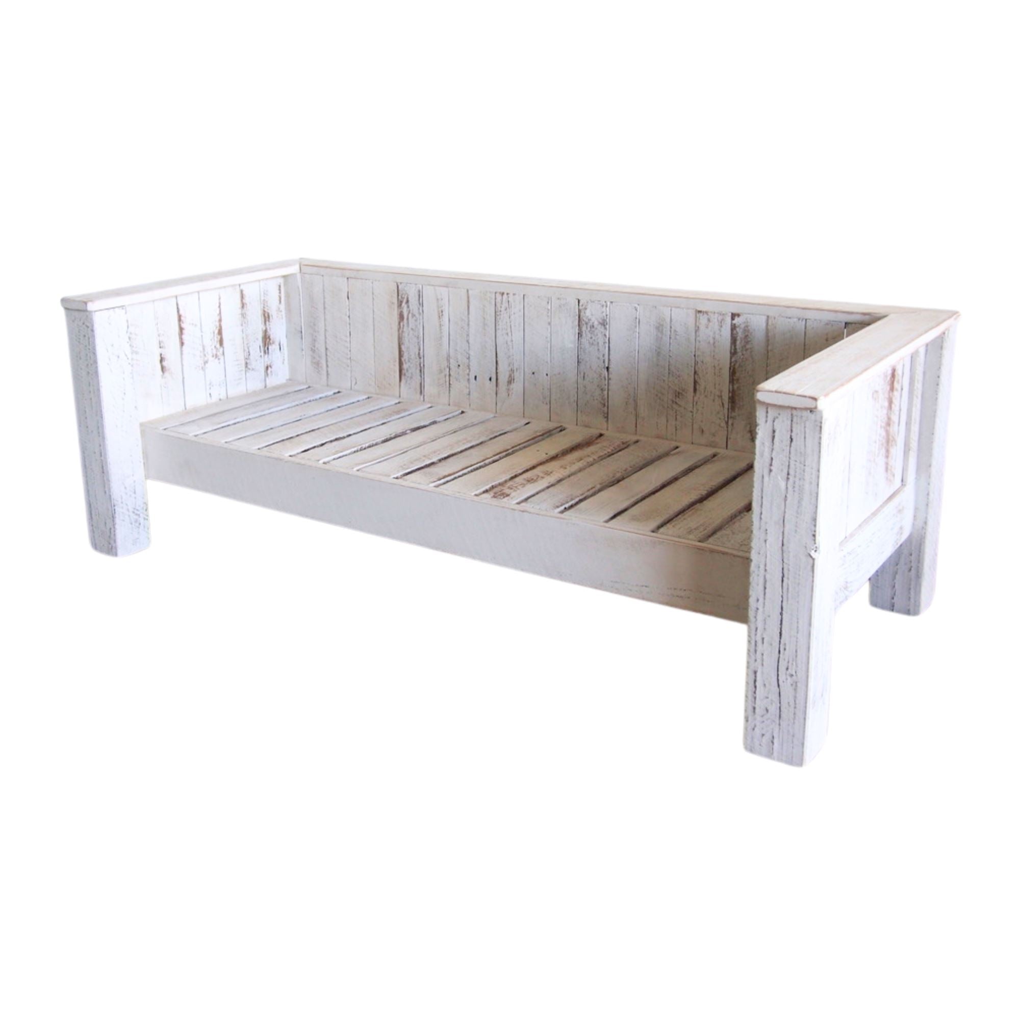 Custom Modern Daybed Outdoor Furniture Beachwood Designs 1940mm Whitewash No Cushion