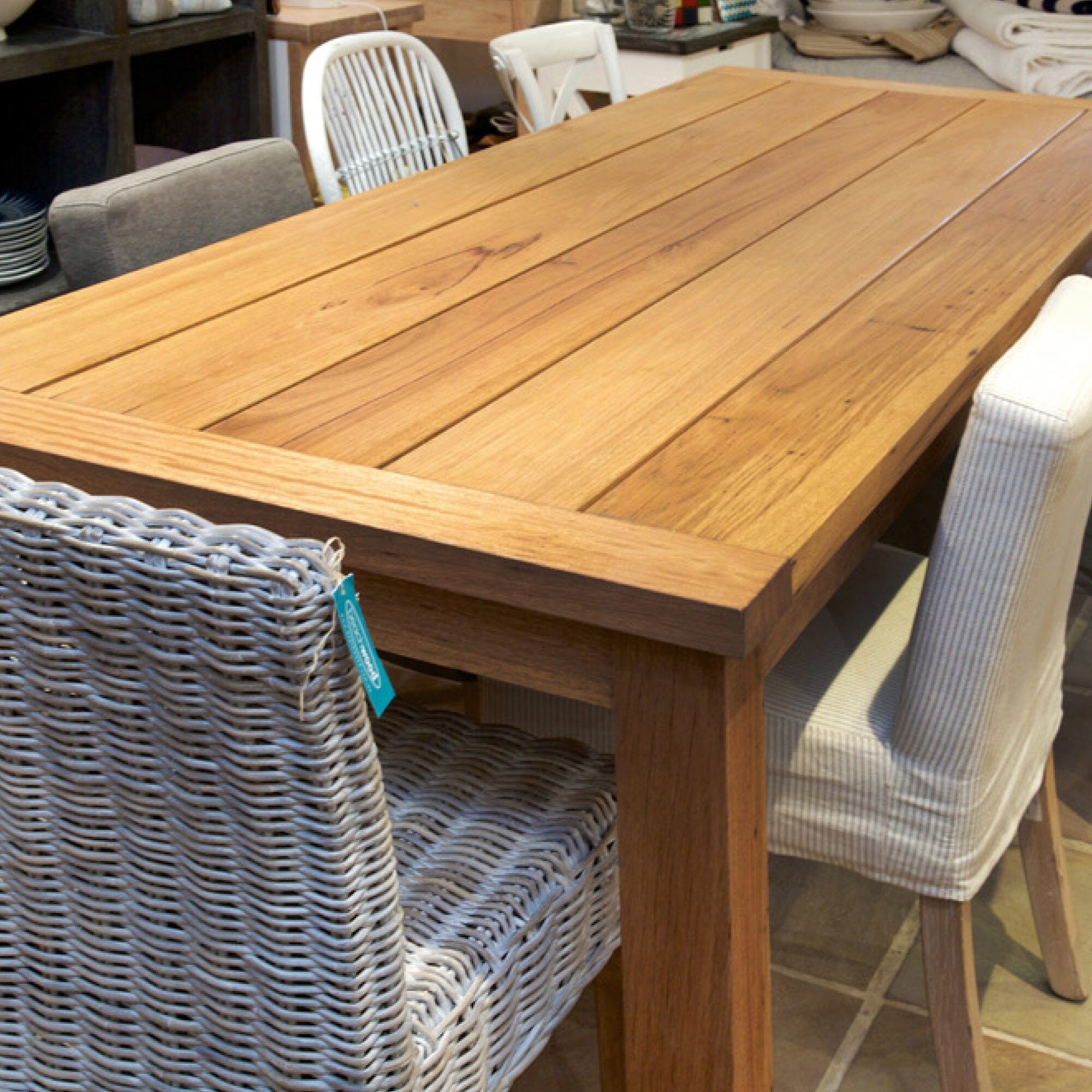 Custom Straight Leg Outdoor Table Outdoor Furniture Beachwood Designs