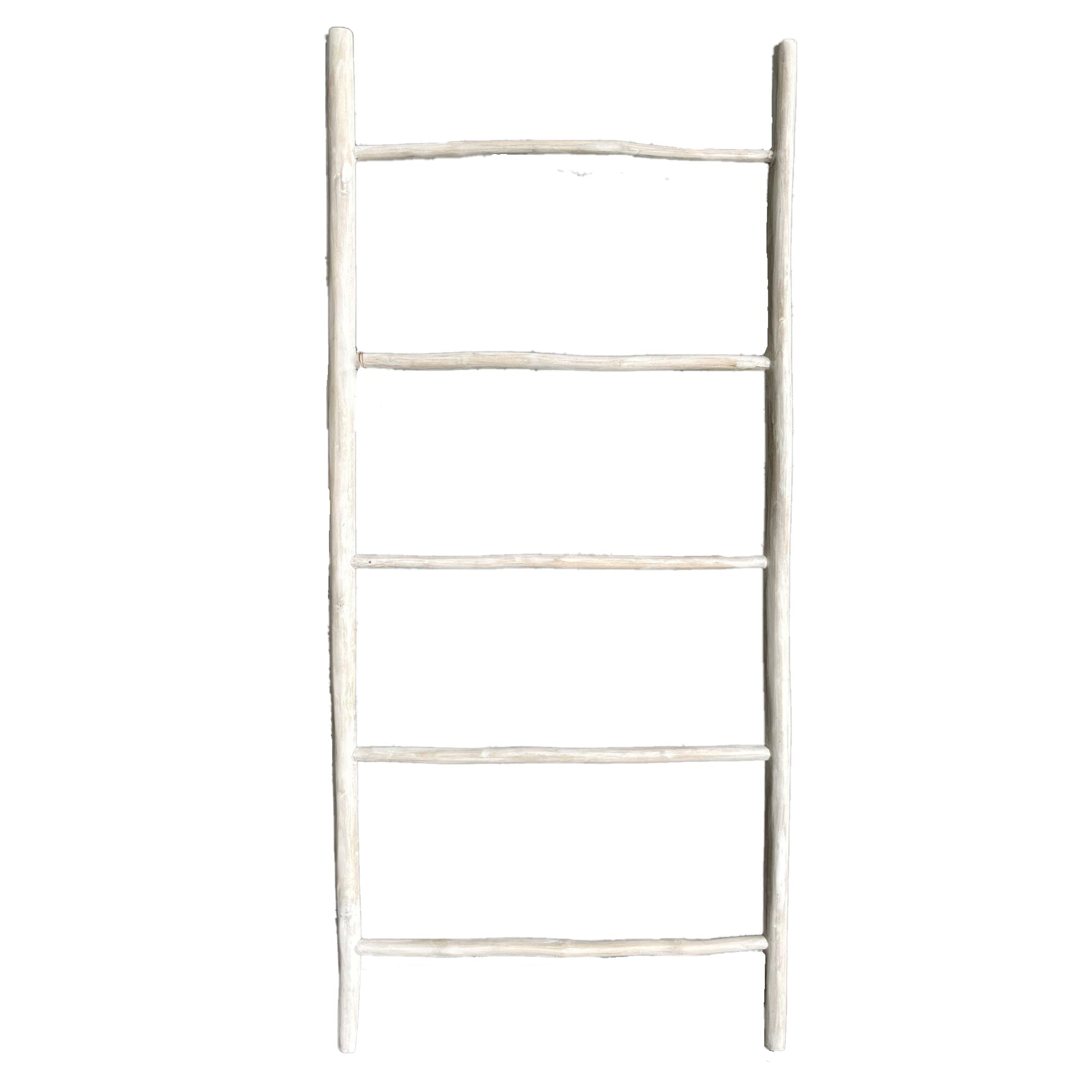 Driftwood Timber Ladder - Large Homewares Beachwood Designs White Wash