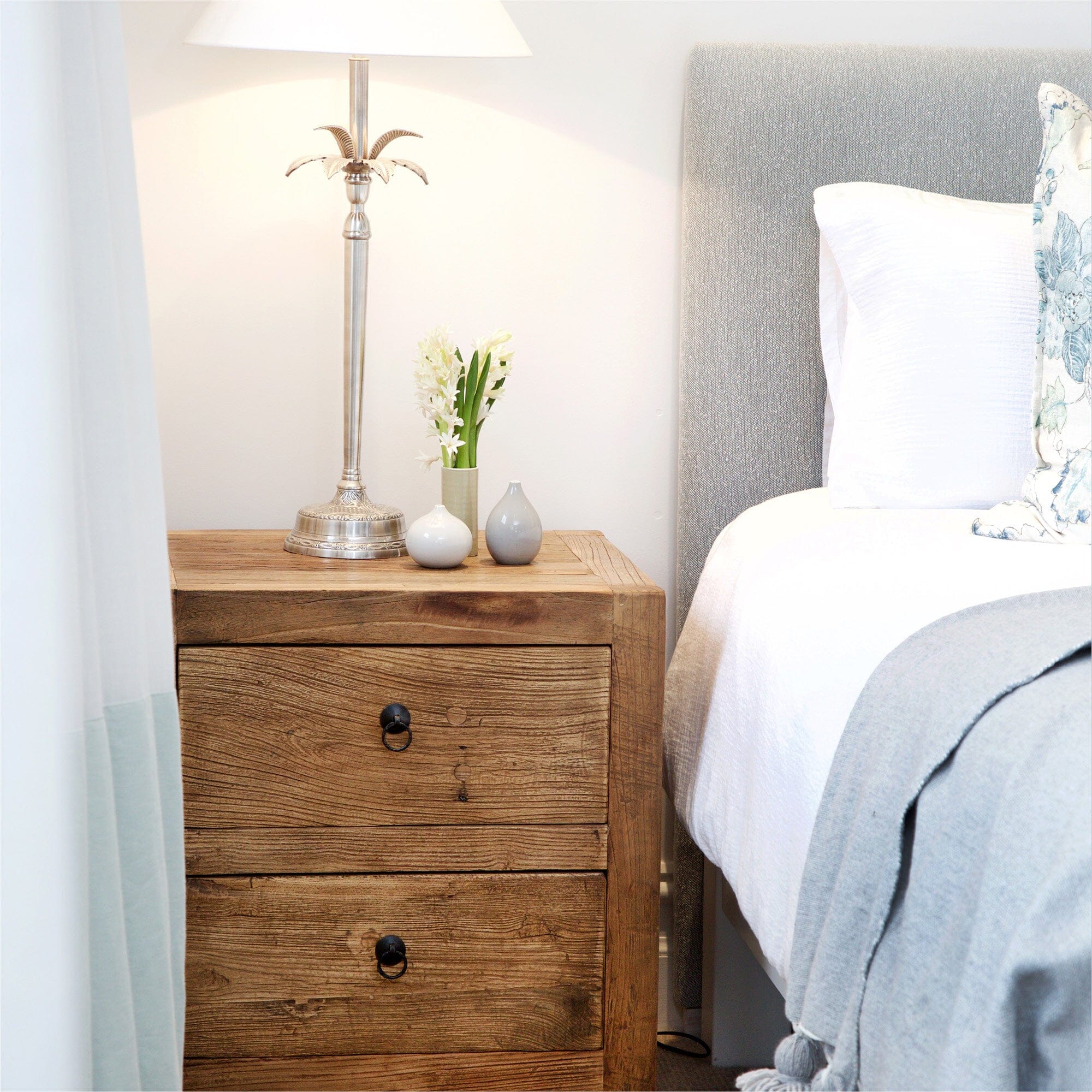 Elm Bedside L550mm - 2 Drawer Bedroom Furniture Beachwood Designs