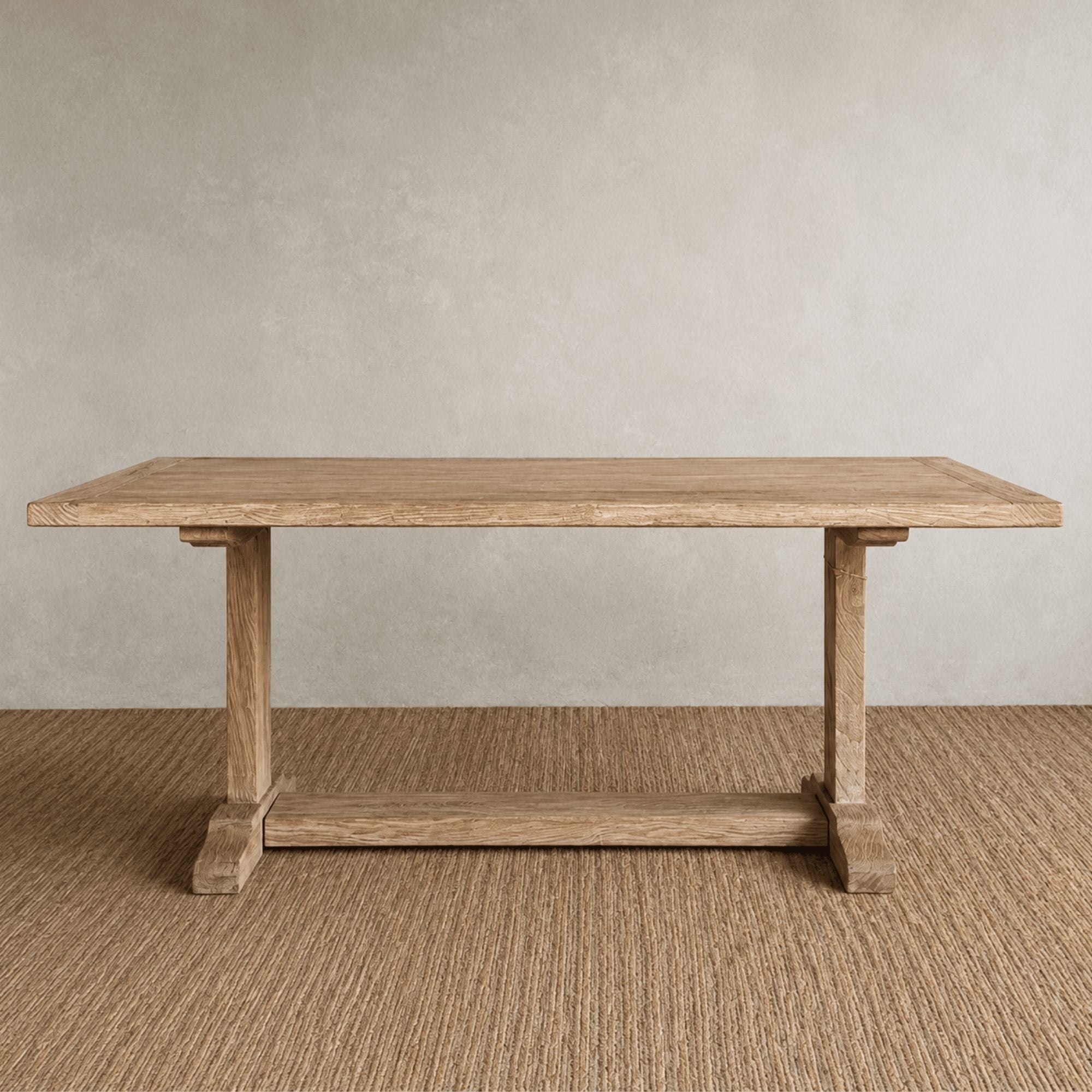 Elm Pedestal Dining Table L1800mm - Natural Dining Furniture Beachwood Designs