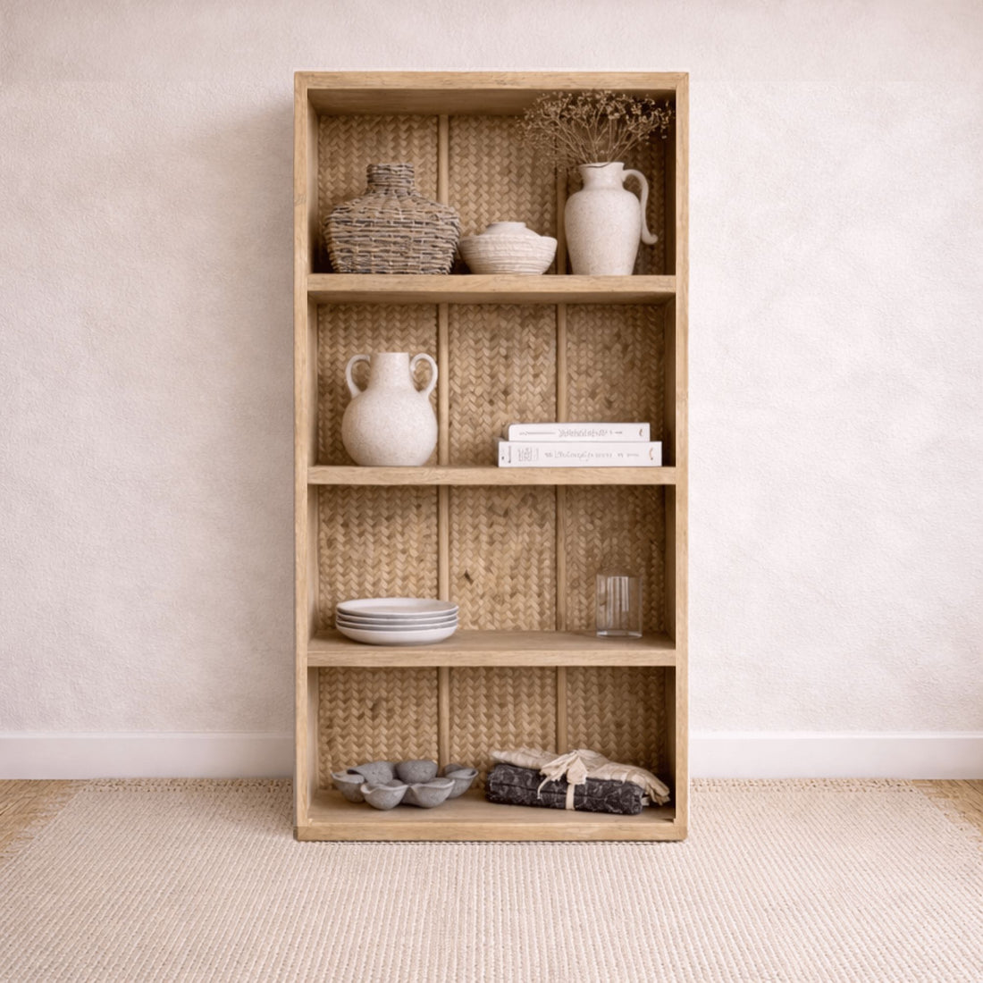 Elm & Rattan Cabinet Office & Storage Furniture Beachwood Designs