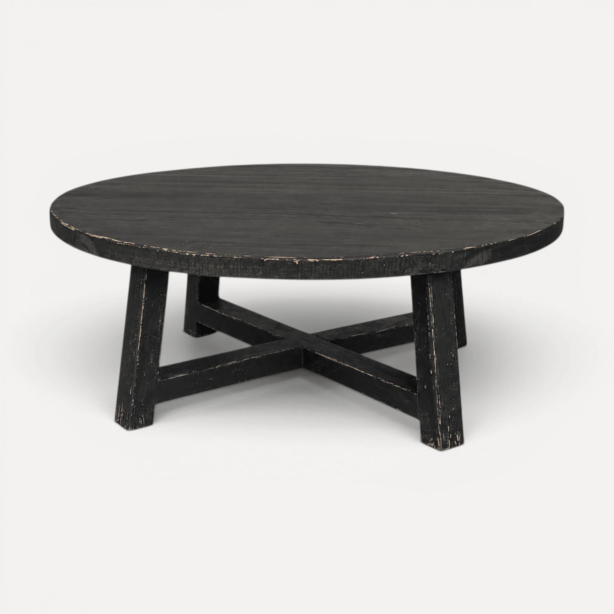 Elm Round Coffee Table - D1050mm - Black Living Furniture Beachwood Designs