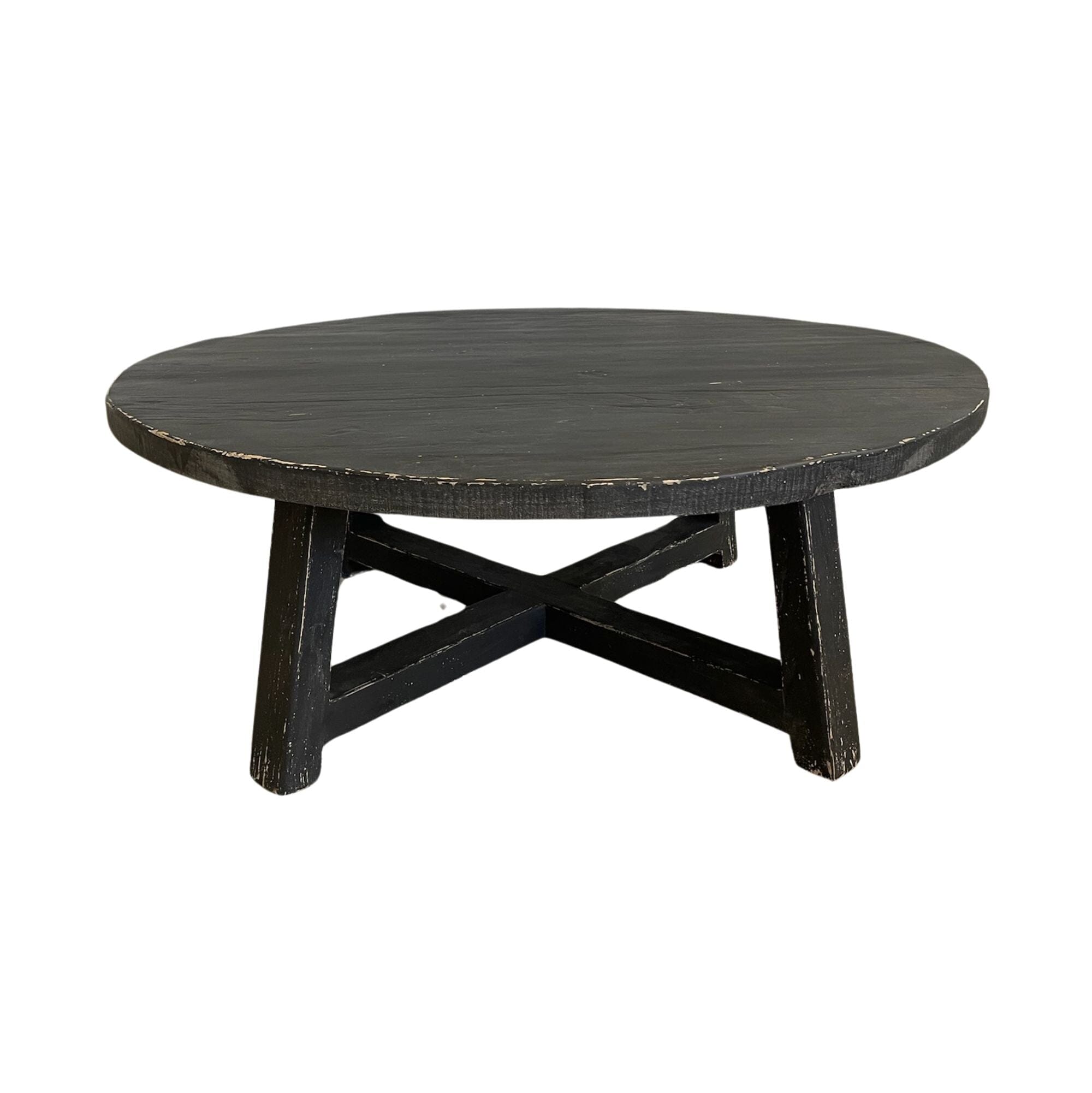 Elm Round Coffee Table - D1050mm - Black Living Furniture Beachwood Designs