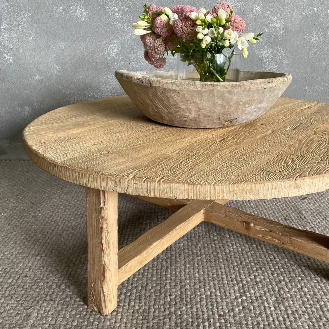 Elm Round Coffee Table - D1050mm - Natural Living Furniture Beachwood Designs
