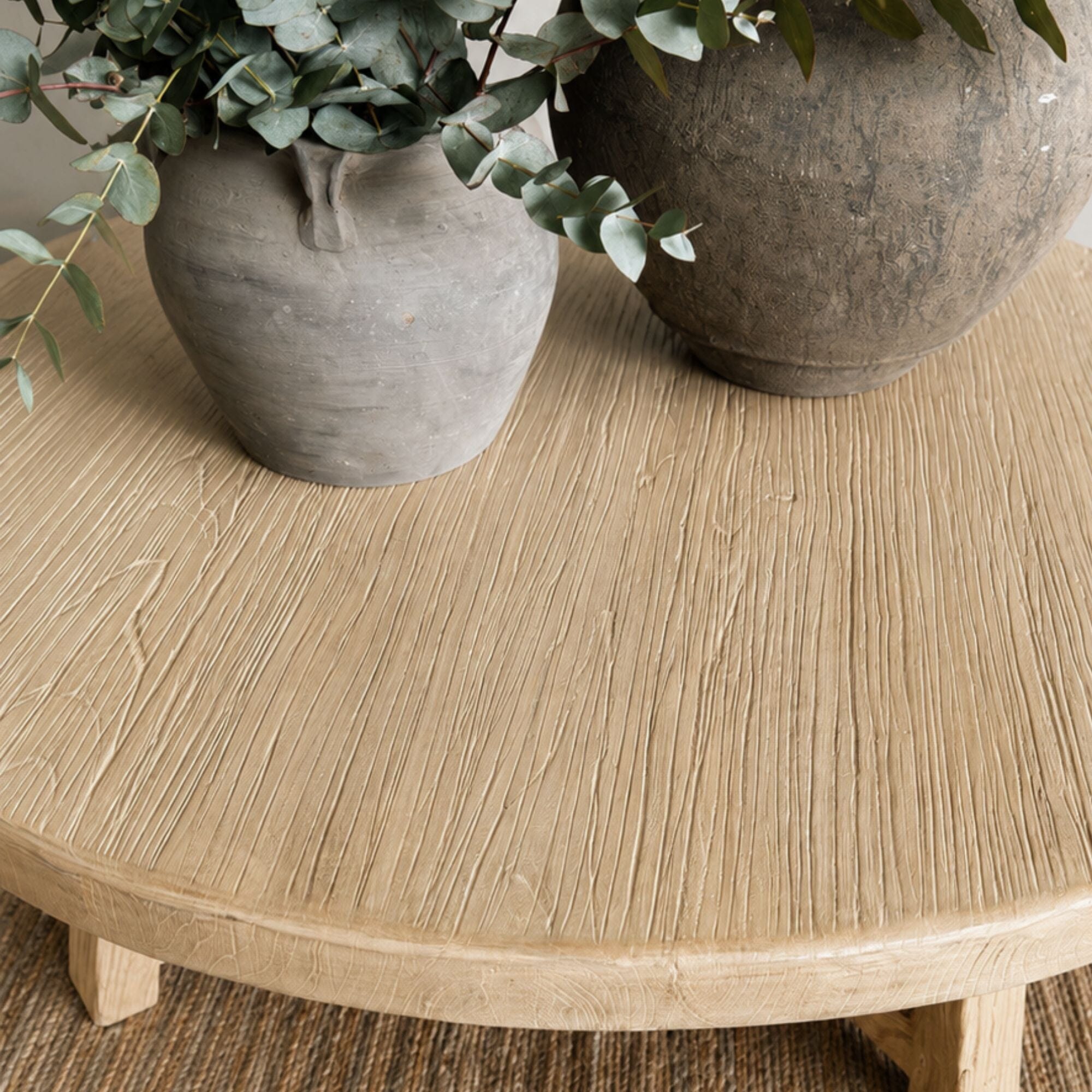 Elm Round Coffee Table - D1250mm - Natural Living Furniture Beachwood Designs