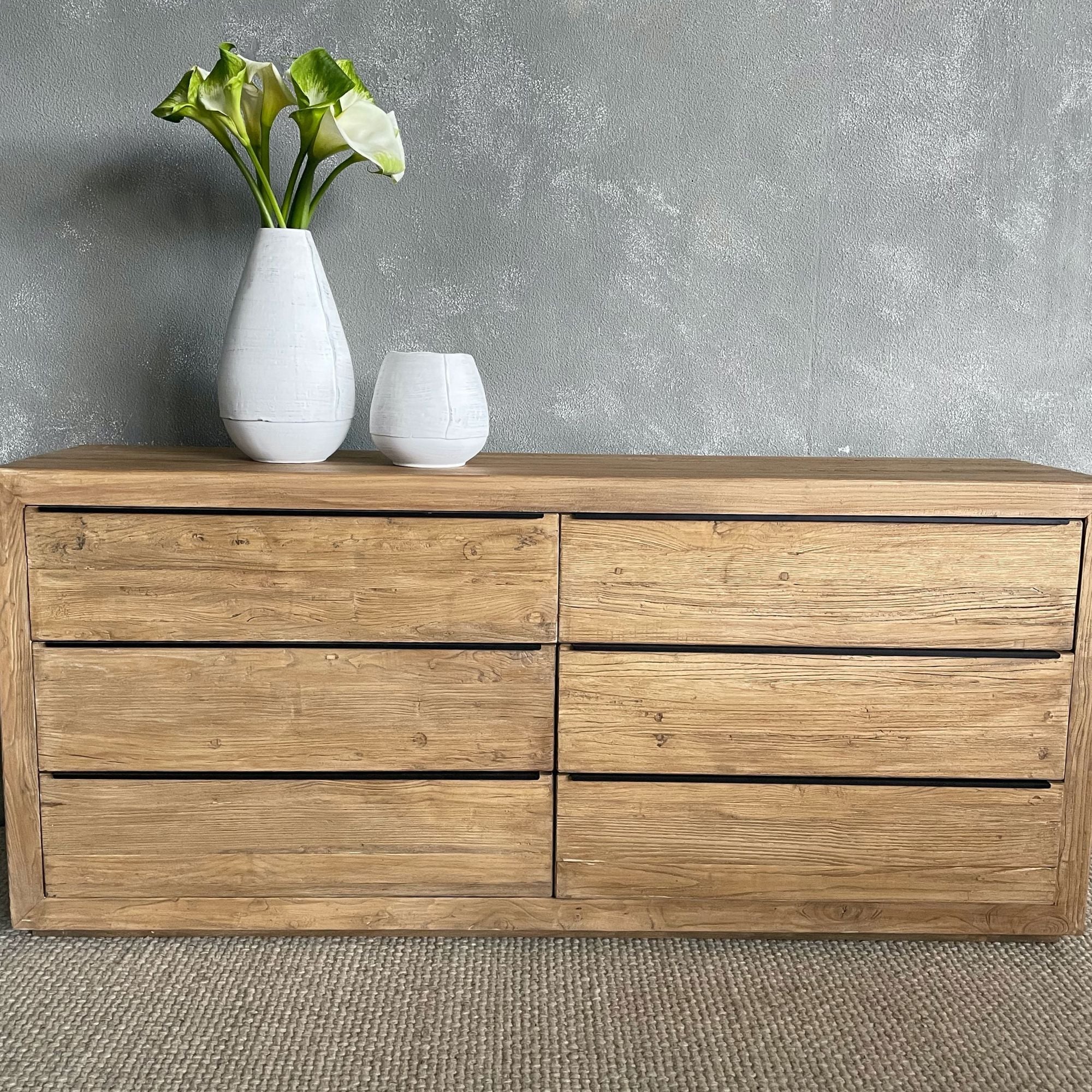 Elm Sideboard L1830mm - 6 Drawers Living Furniture Beachwood Designs