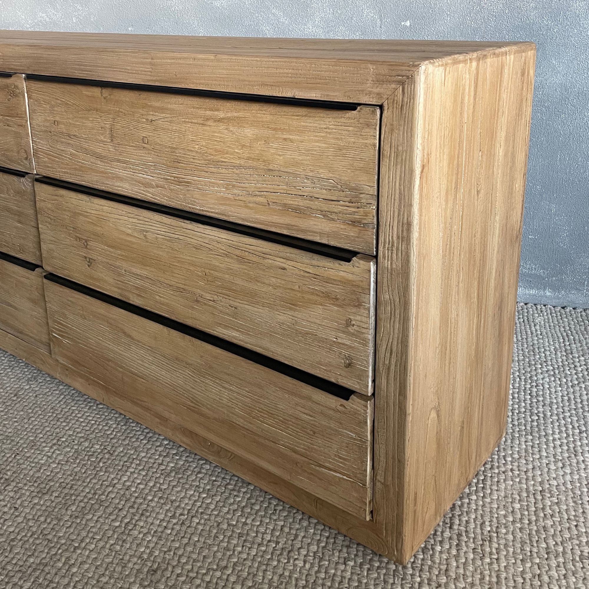 Elm Sideboard L2290mm - 9 Drawers Living Furniture Beachwood Designs