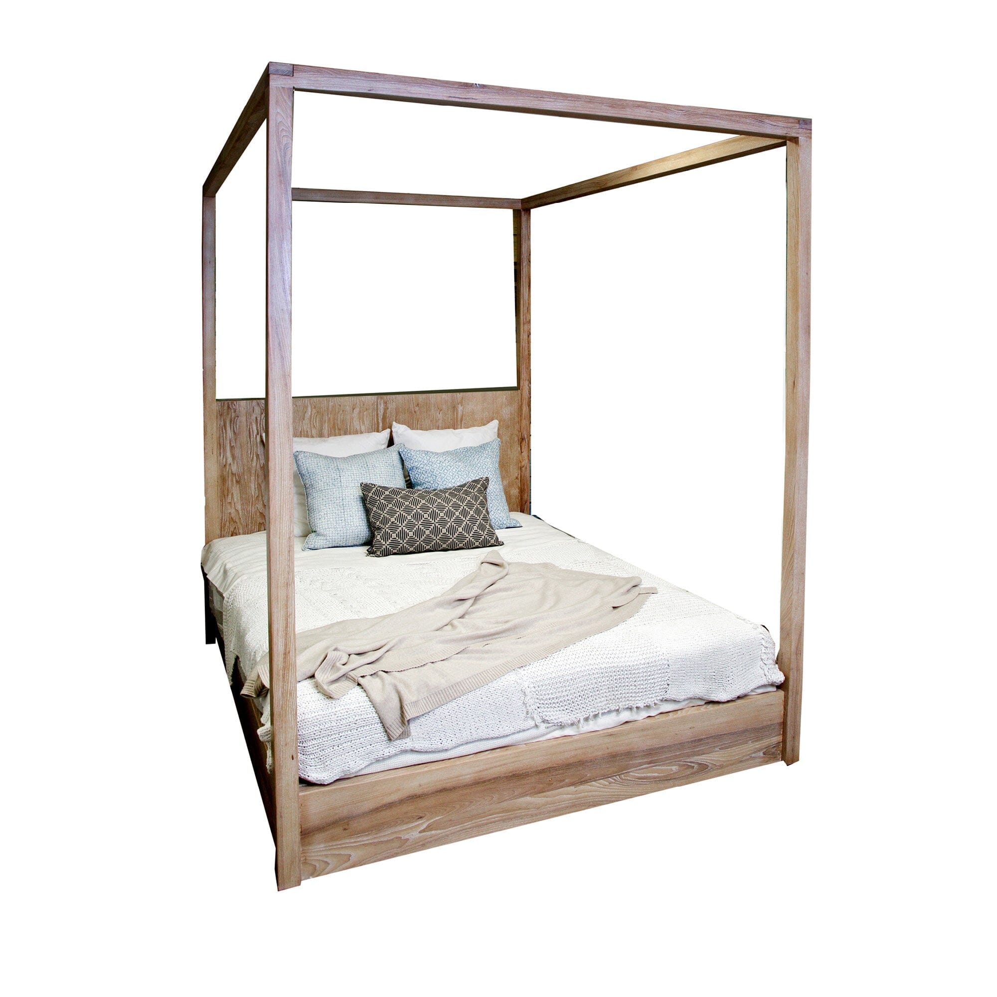 Four Poster Bed - Queen Bedroom Furniture Beachwood Designs 