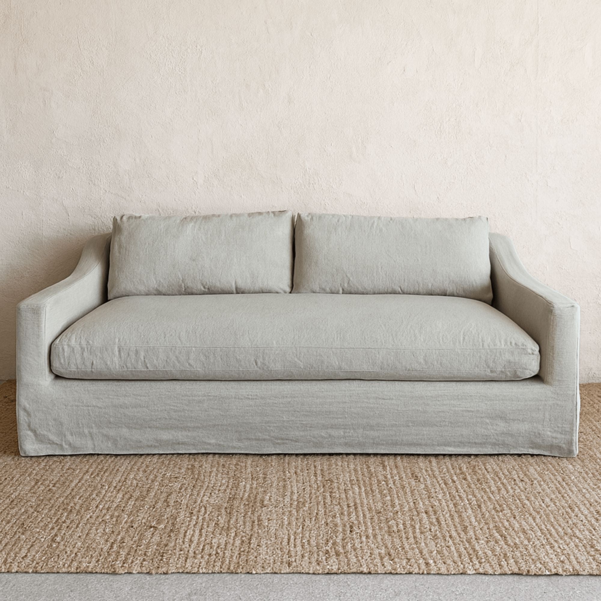 Hamilton Sofa - 3 Seater - Salt & Pepper Living Furniture Beachwood Designs Shale Linen