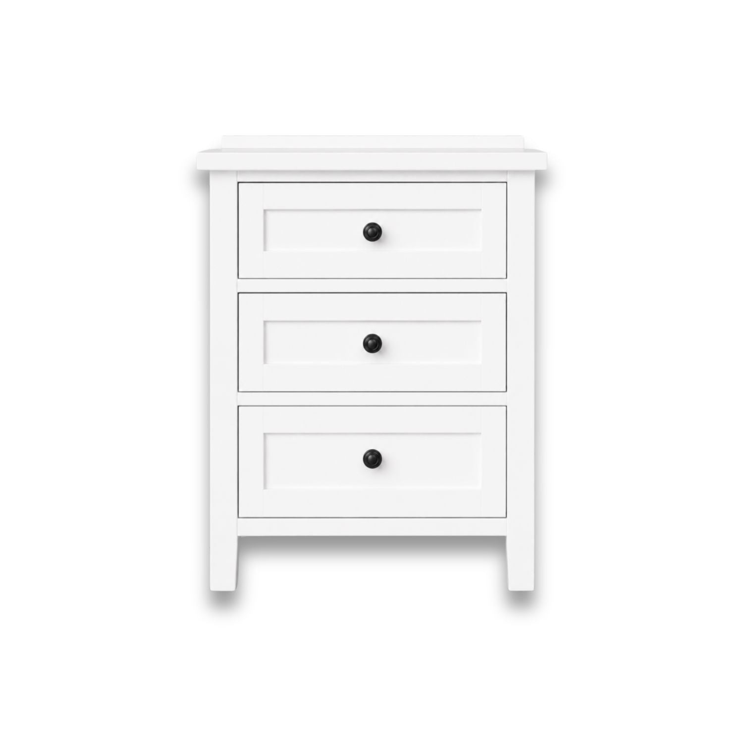 Hamptons Bedside L600mm - 3 Drawer Bedroom Furniture Beachwood Designs