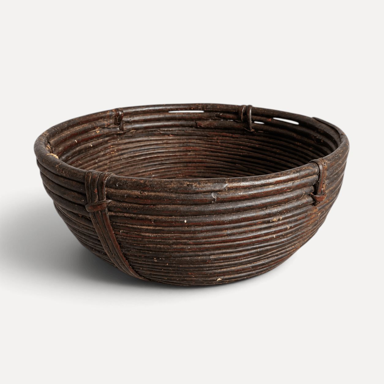 Indian Round Bamboo Bowl Homewares Beachwood Designs