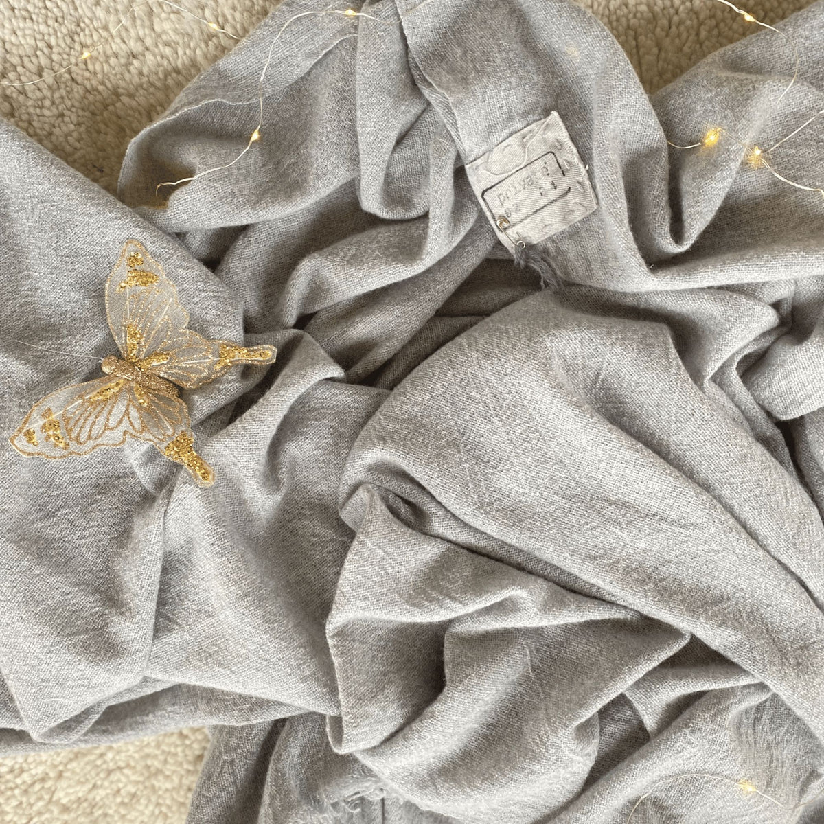 Italian Cashmere Scarf - Grey Homewares Beachwood Designs