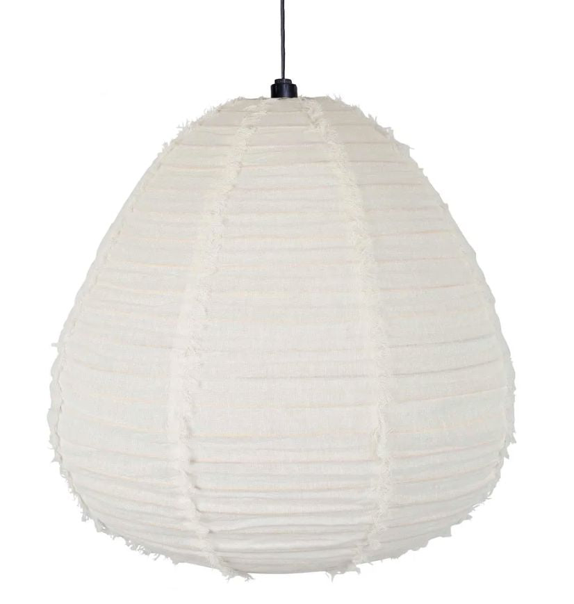 Linen Lanterns - Large Homewares Beachwood Designs White
