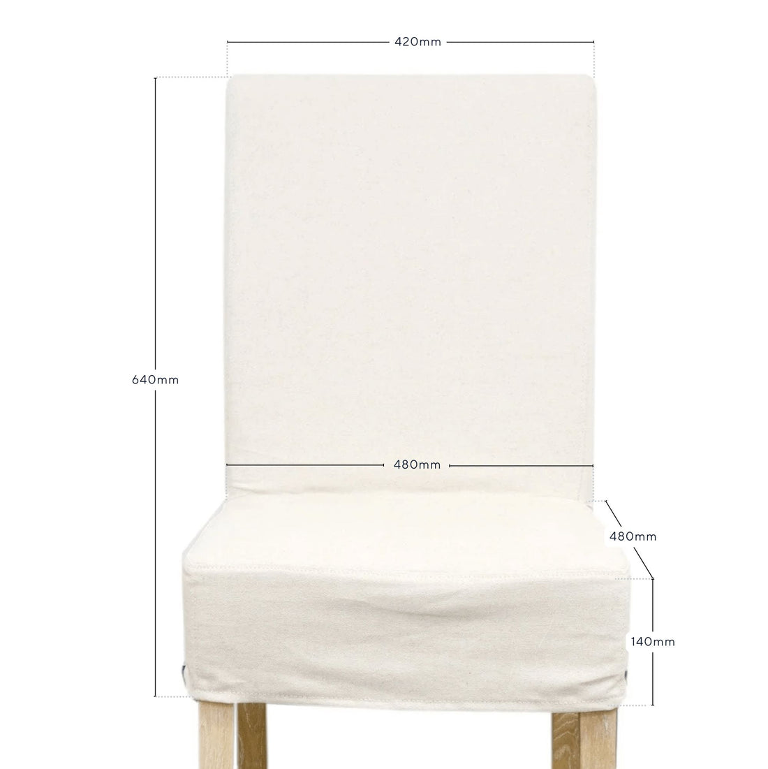 Linen Slip Cover for Collaroy High Back Chair Dining Furniture Beachwood Designs
