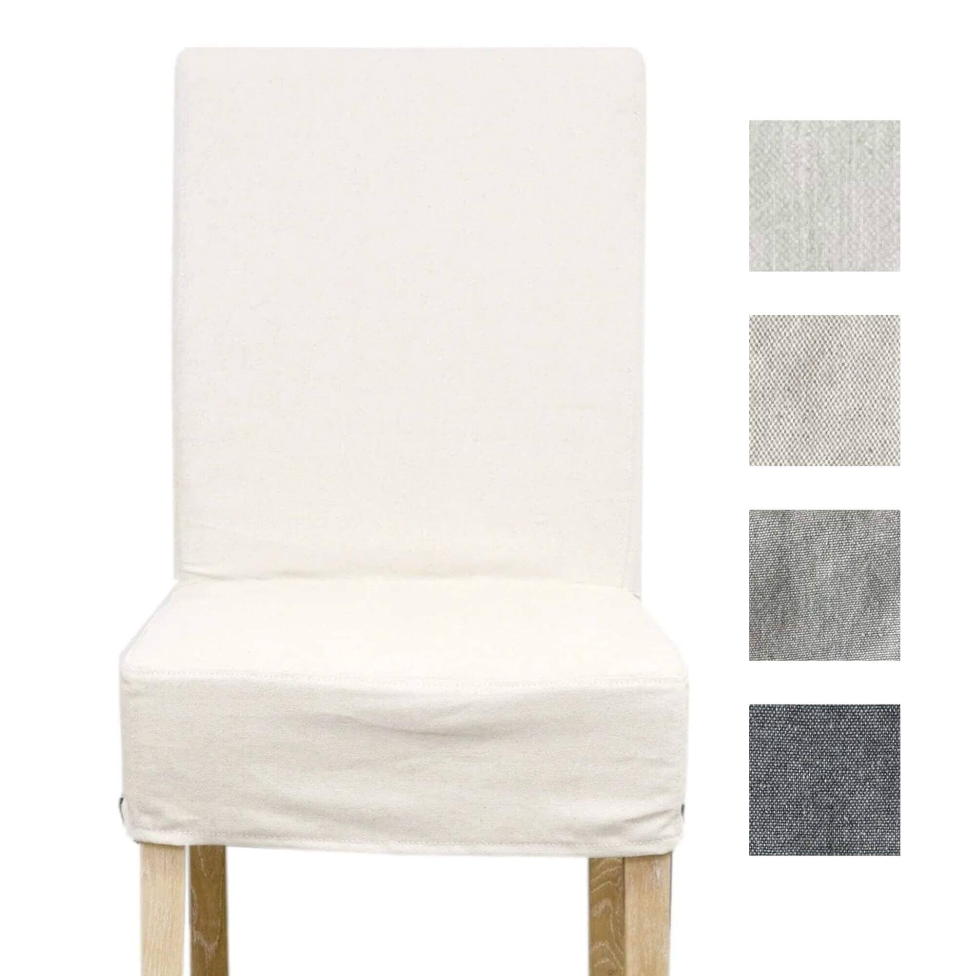 Linen Slip Cover for Collaroy High Back Chair Dining Furniture Beachwood Designs Salt & Pepper Linen Cotton