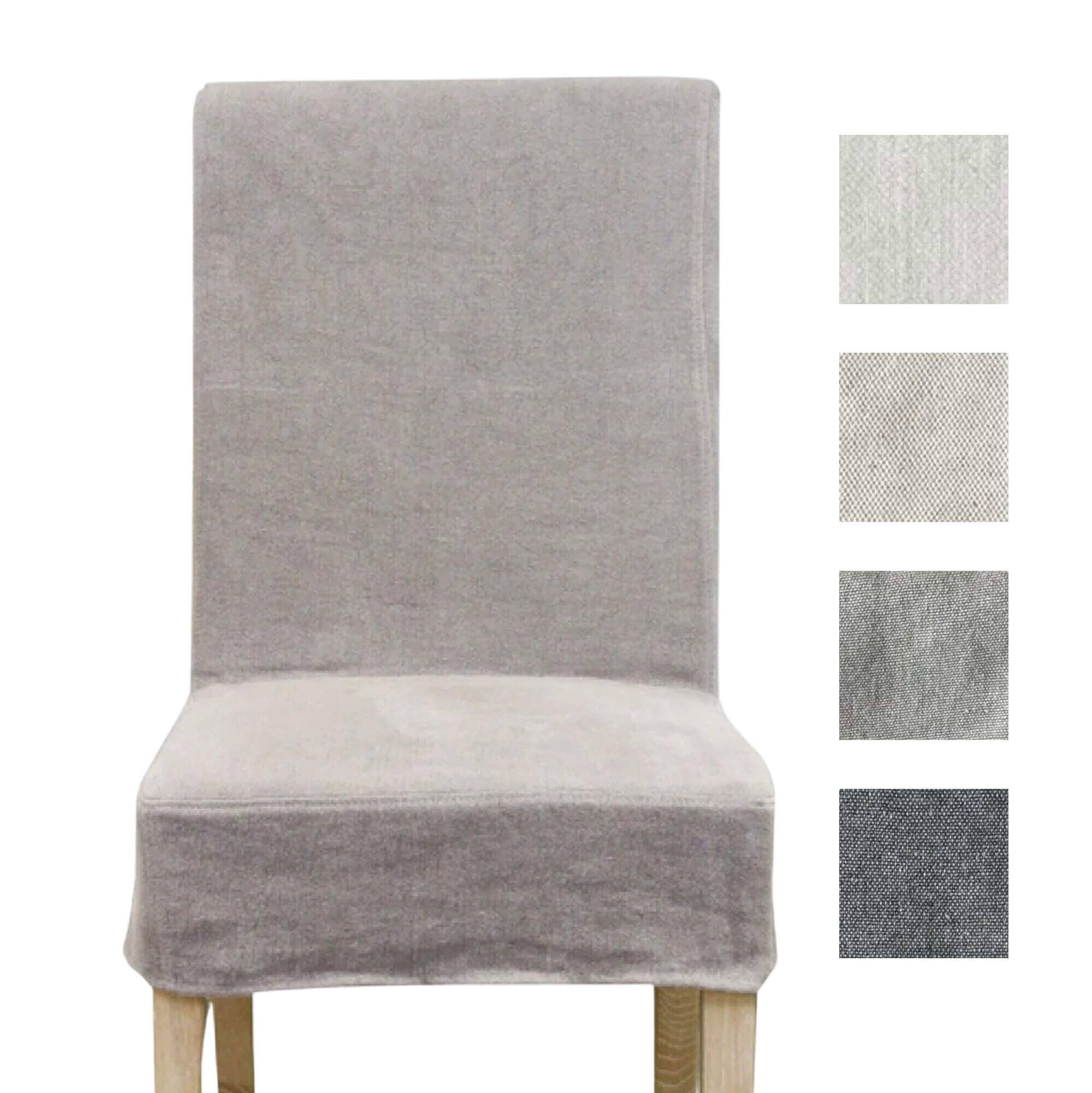 Linen Slip Cover for Collaroy High Back Chair Dining Furniture Beachwood Designs Shale Linen