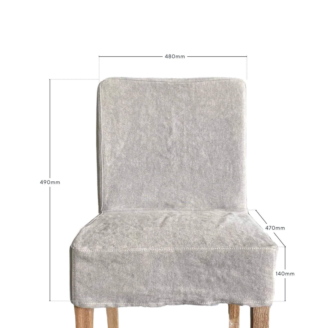 Linen Slip Cover for Collaroy Low Back Chair Dining Furniture Beachwood Designs