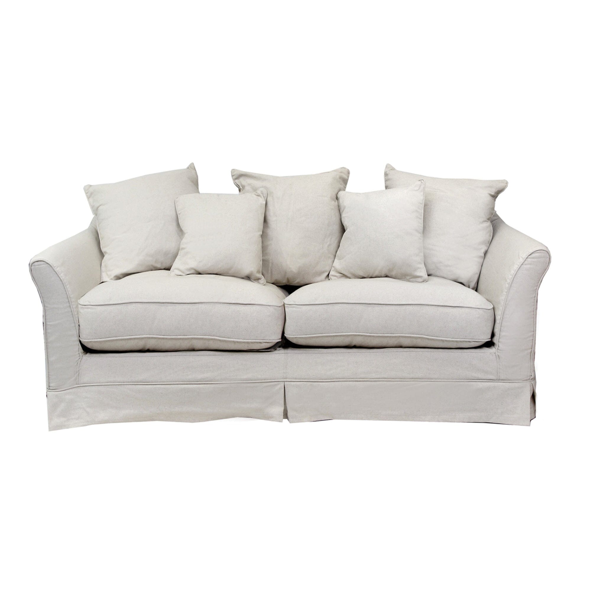 Lisboa Sofa - 3 Seater Living Furniture Beachwood Designs Salt &amp; Pepper Linen Cotton 
