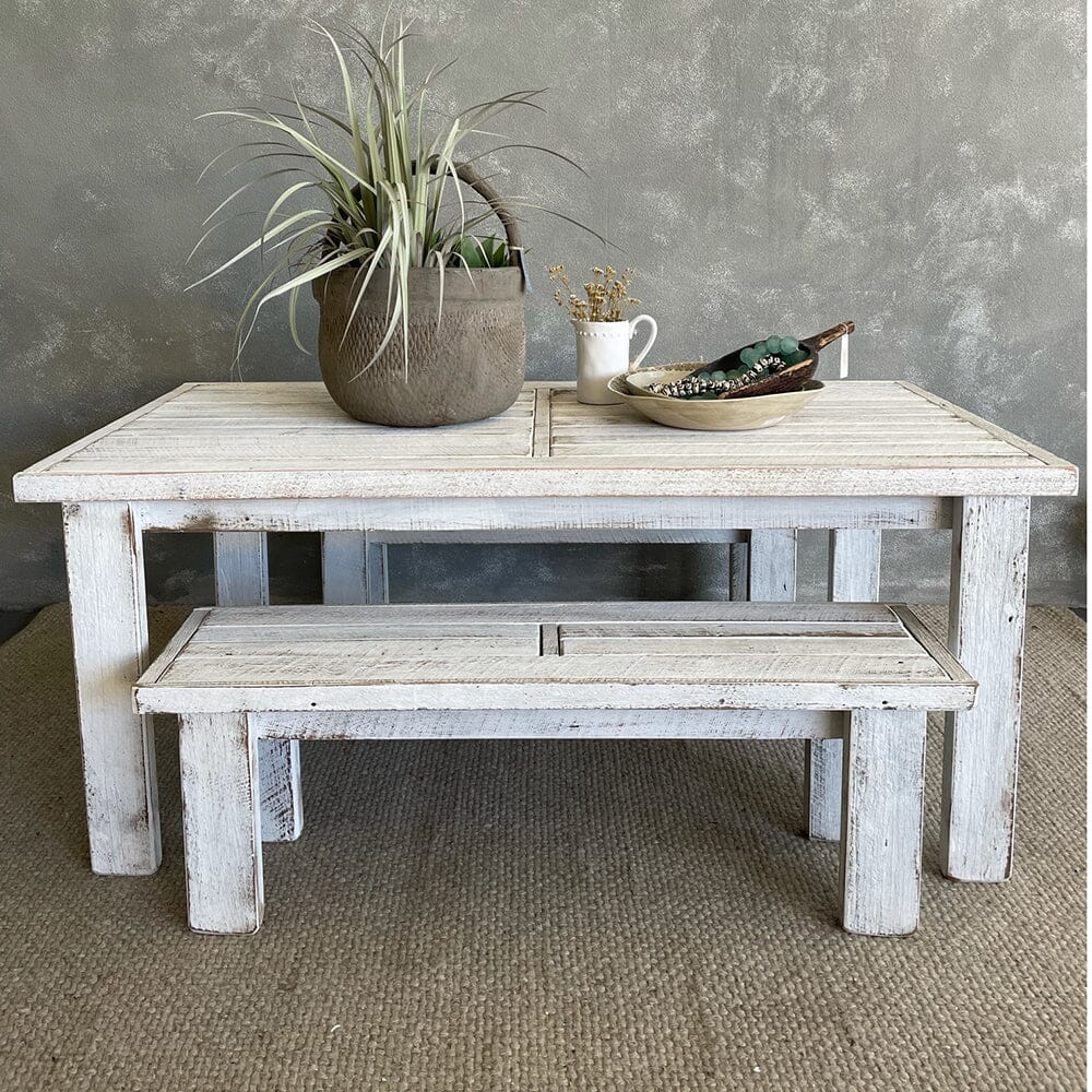 Local Handmade Outdoor Setting - Whitewash Outdoor Furniture Beachwood Designs