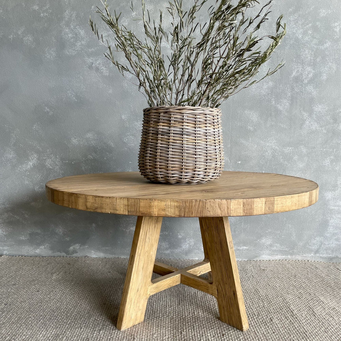 Loft Elm Dining Table - D1500mm Dining Furniture Beachwood Designs 