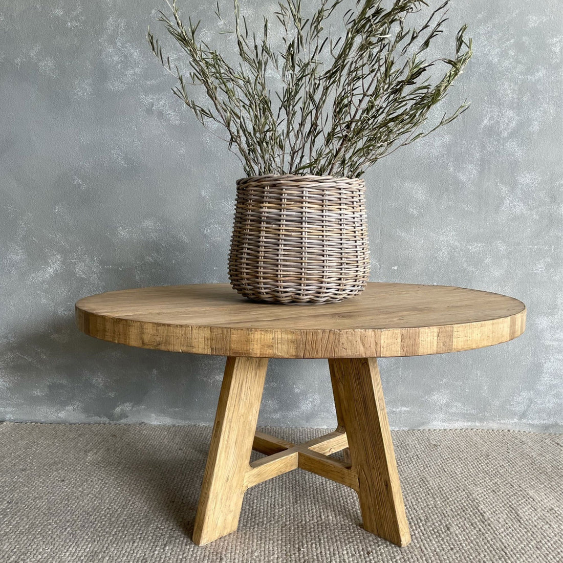 Loft Elm Dining Table - D1500mm Dining Furniture Beachwood Designs