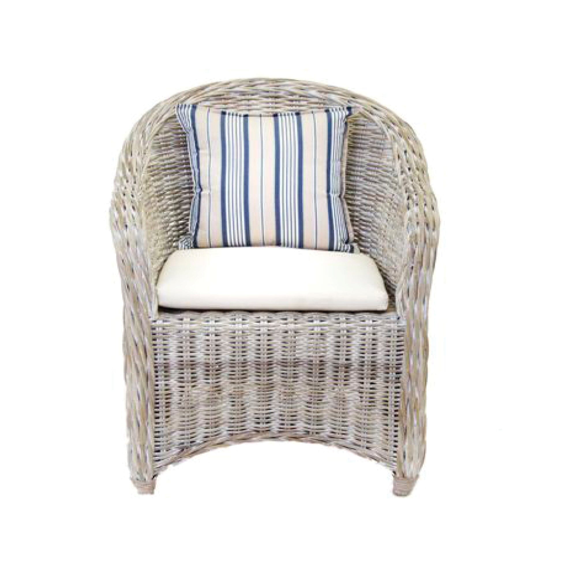 Madison Wicker Armchair Living Furniture Beachwood Designs Whitewash Rattan