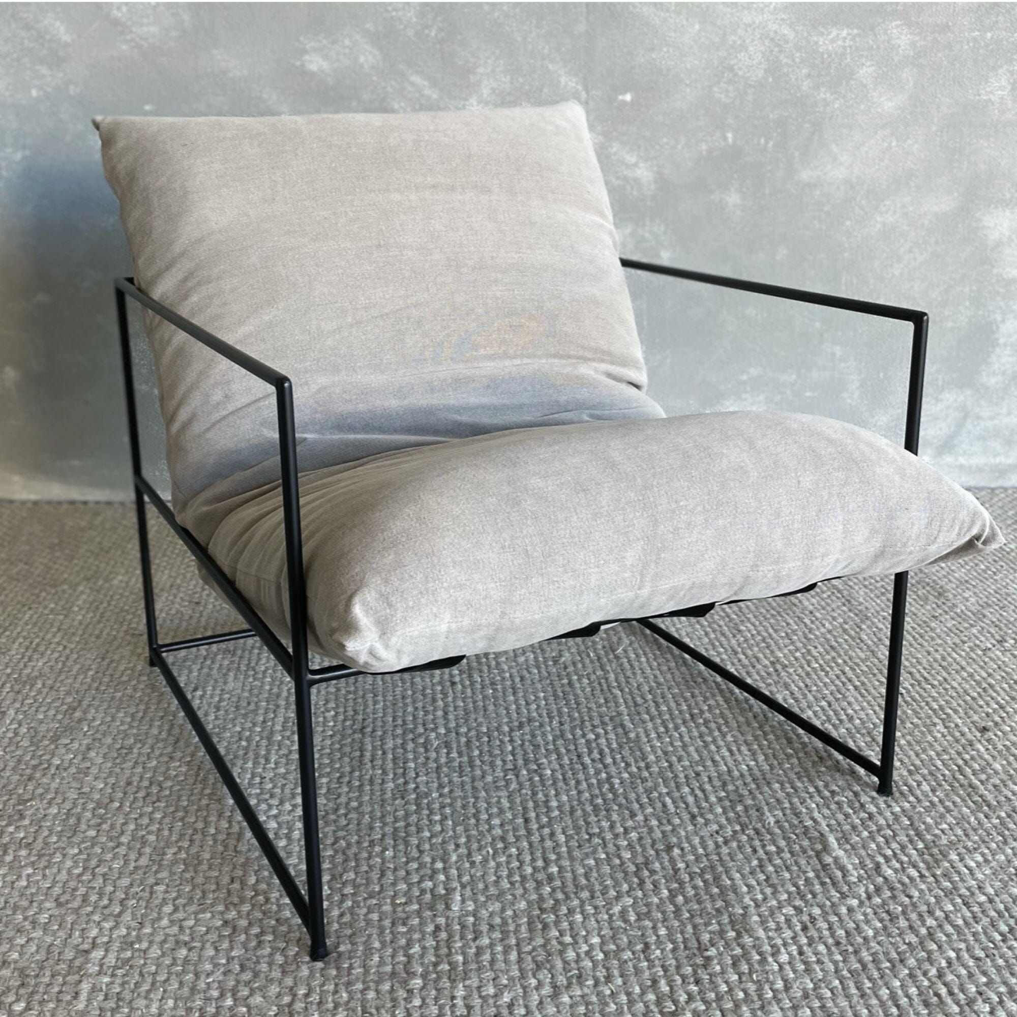 Miami Armchair Living Furniture Beachwood Designs Shale Linen