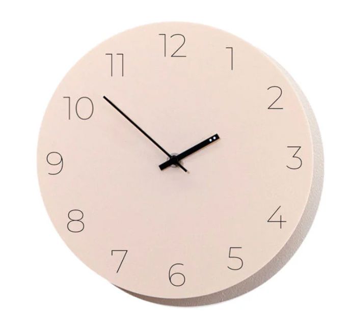 Minimal Clock | Small - 250D Homewares Beachwood Designs Almond