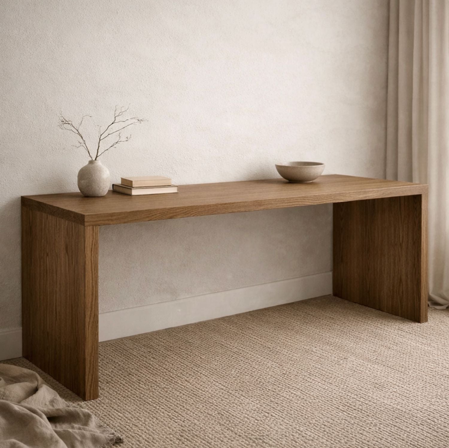 Modern Desk L1500mm Office & Storage Furniture Beachwood Designs Weathered Oak