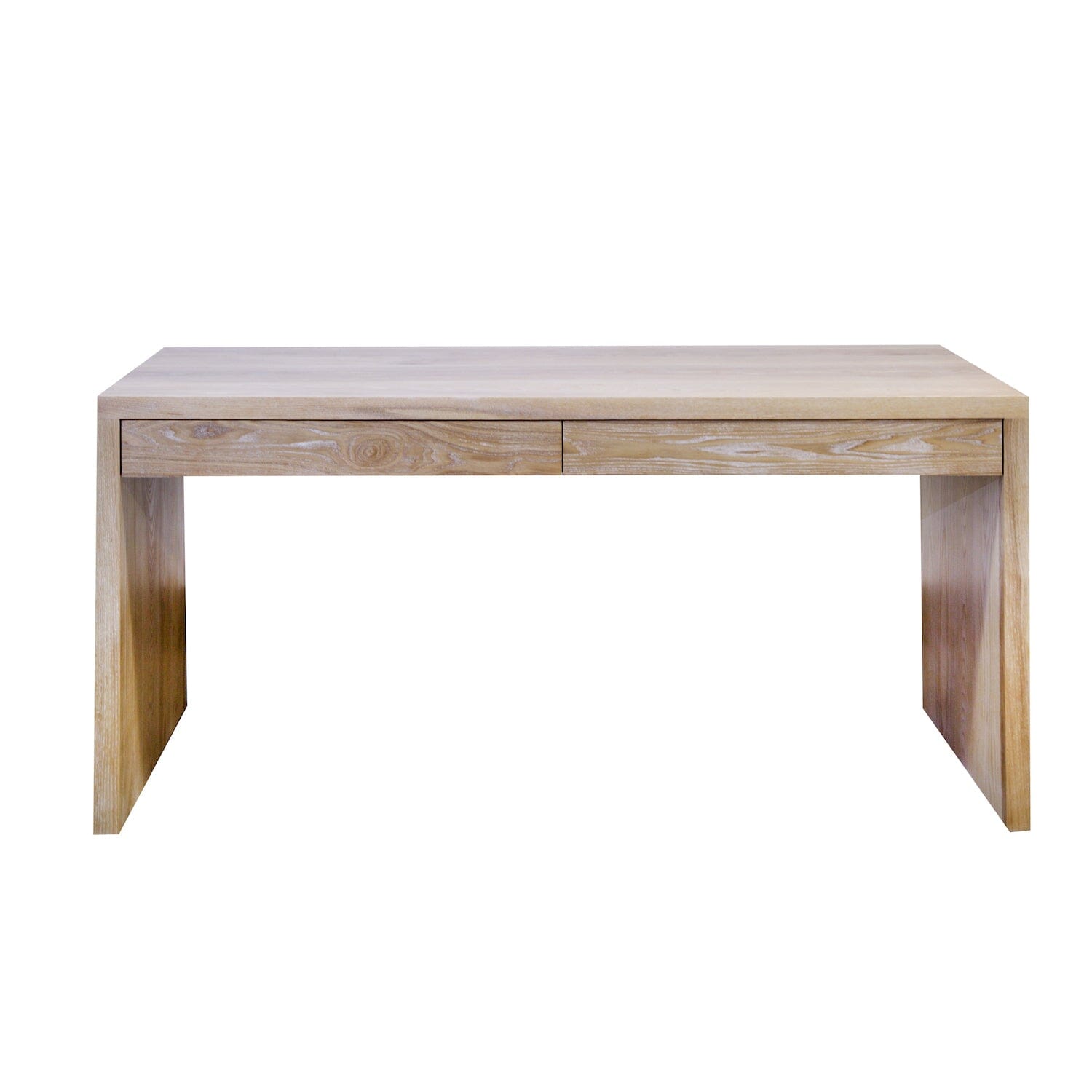 Modern Desk with 2 Drawers L1500mm Office & Storage Furniture Beachwood Designs Limed Ash