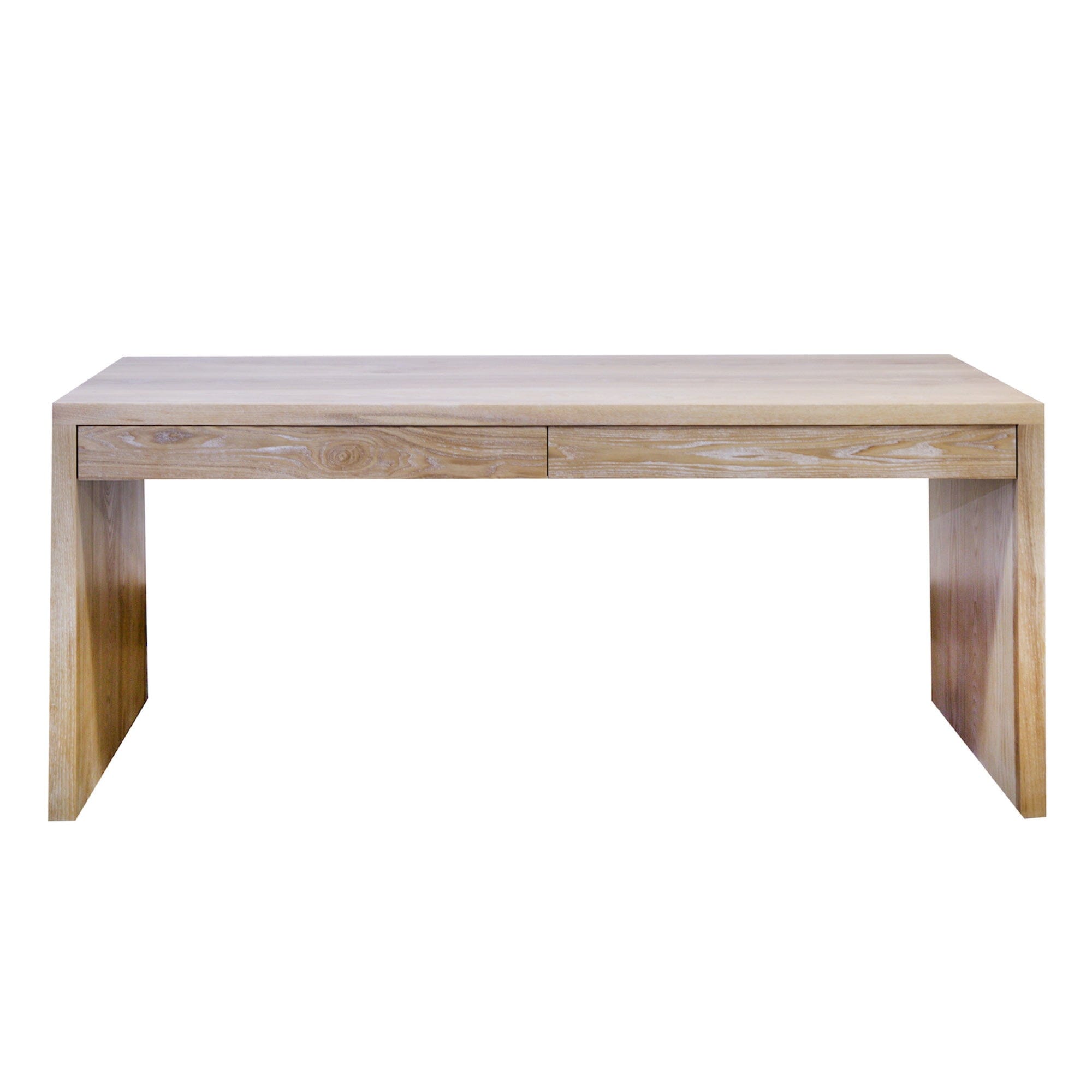 Modern Desk with 2 Drawers L1700mm Office & Storage Furniture Beachwood Designs Limed Ash