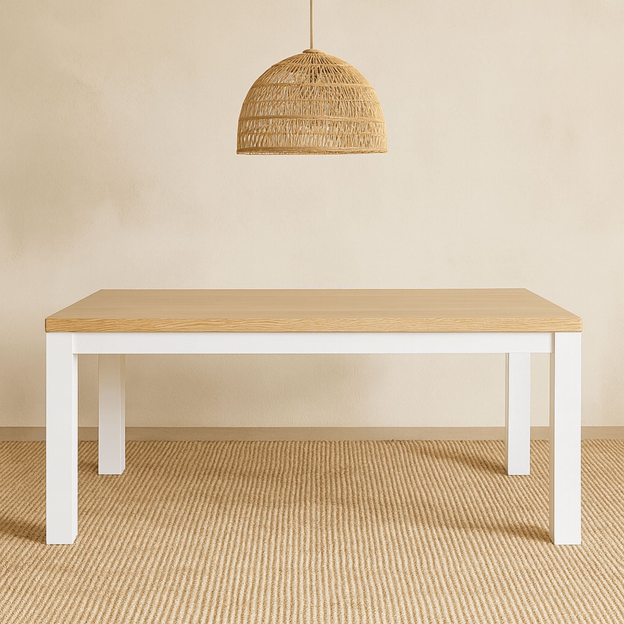 Modern Dining Table L1400mm Dining Furniture Beachwood Designs White & Limed Ash